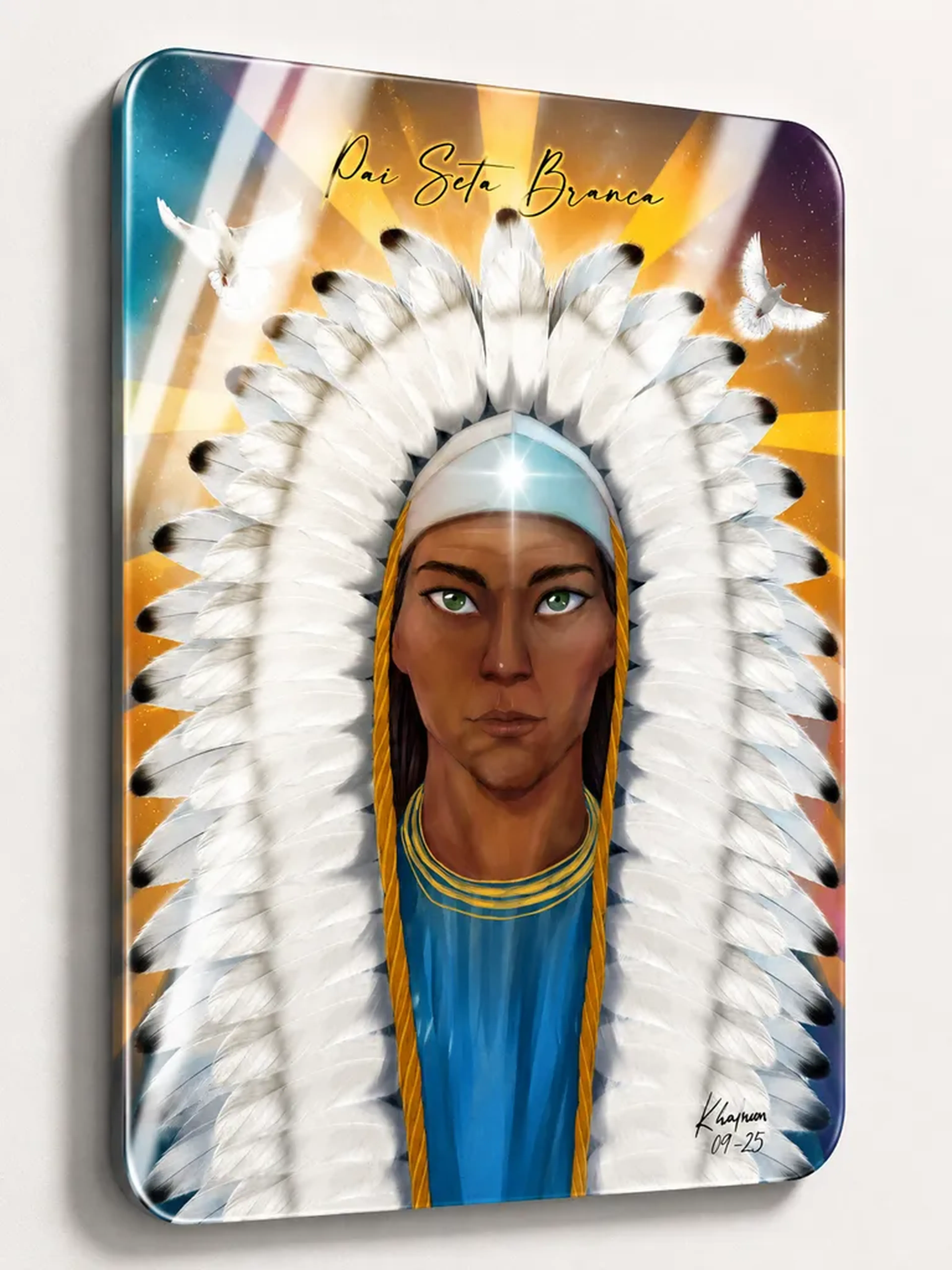 Pai Seta Branca- Placa Metálica 30x20cm (Frete Grátis) imagem