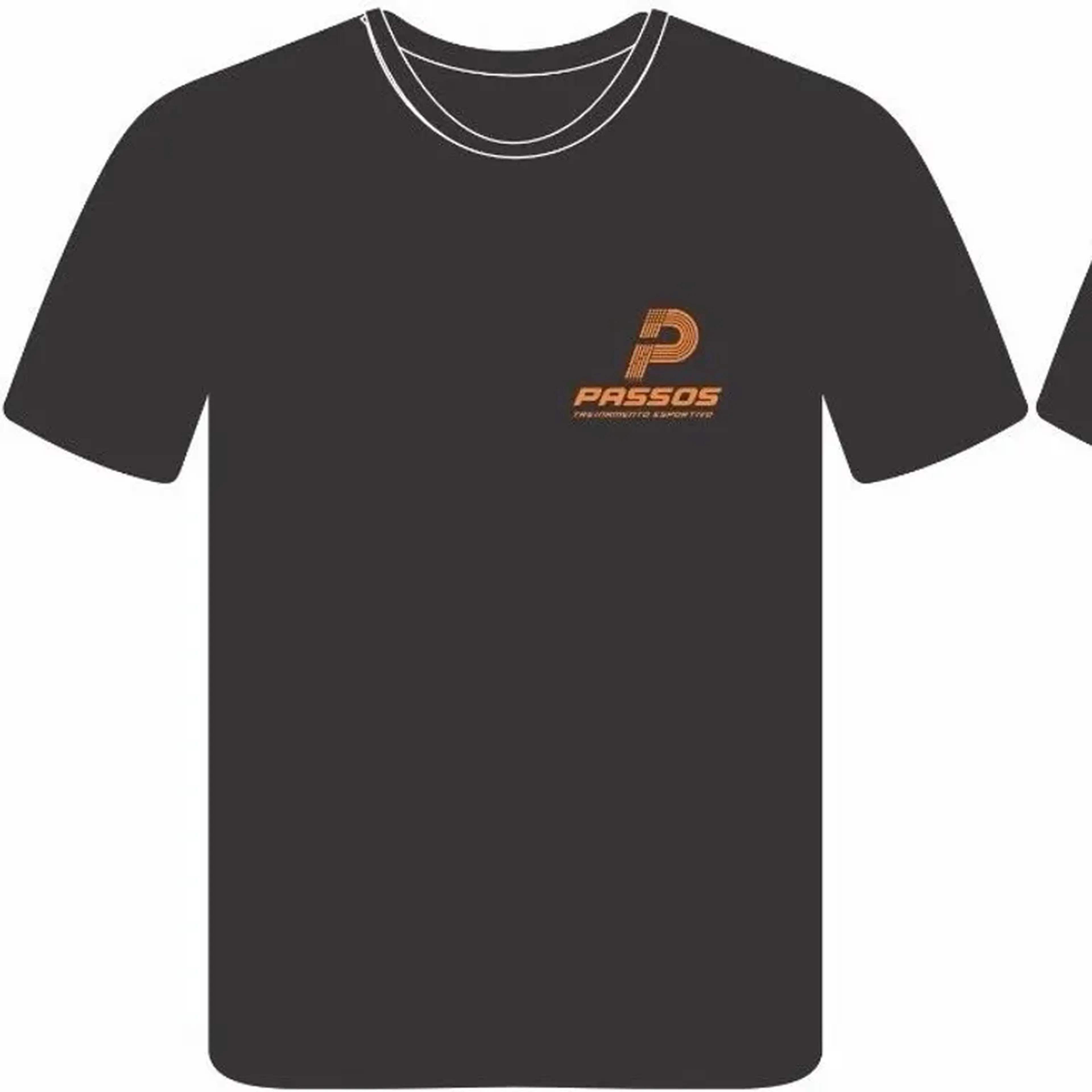 Camiseta Preta e Laranja imagem