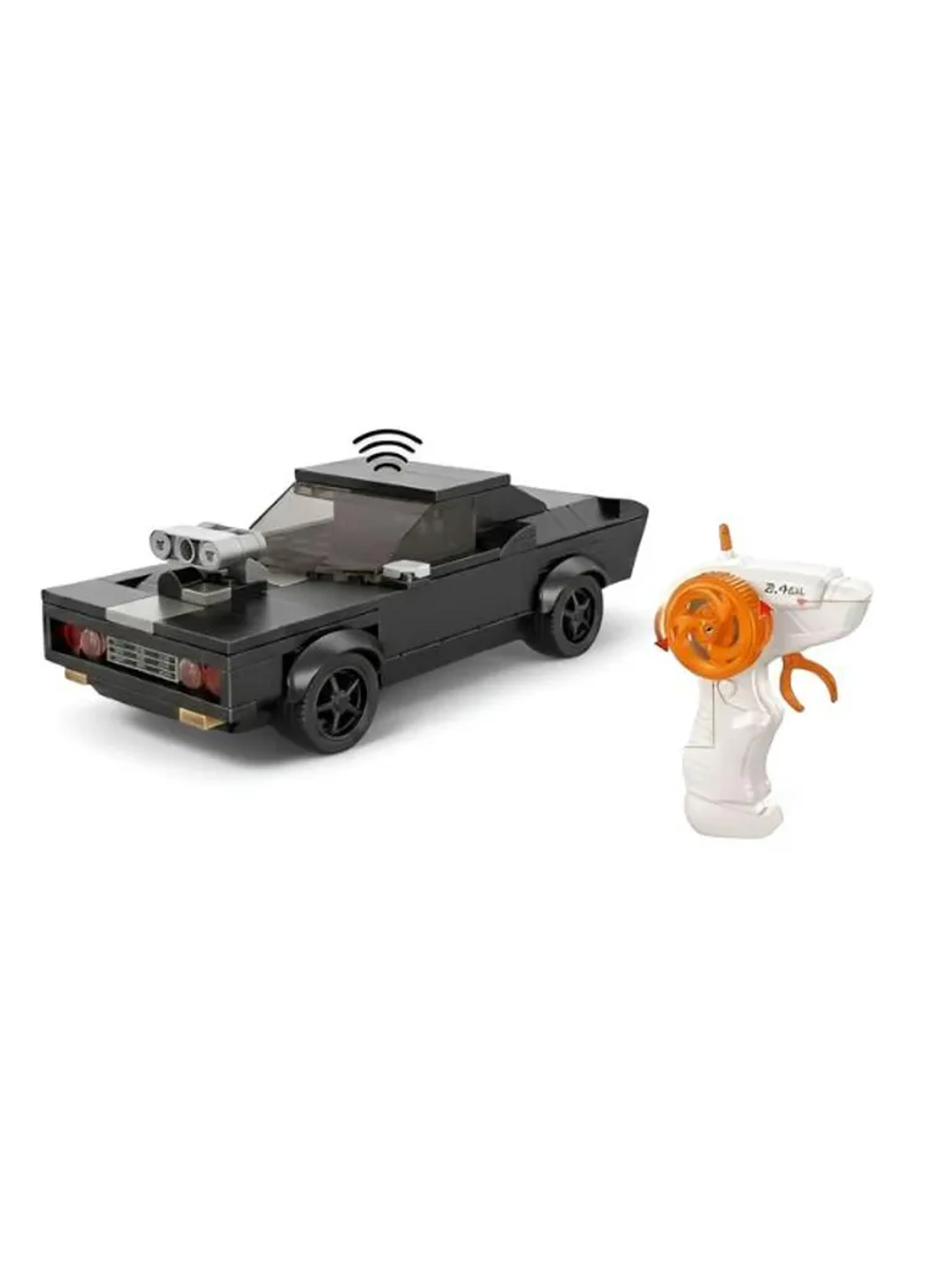 Carrinho de Blocos de Montar com Controle Remoto 244 Peças–Preto imagem