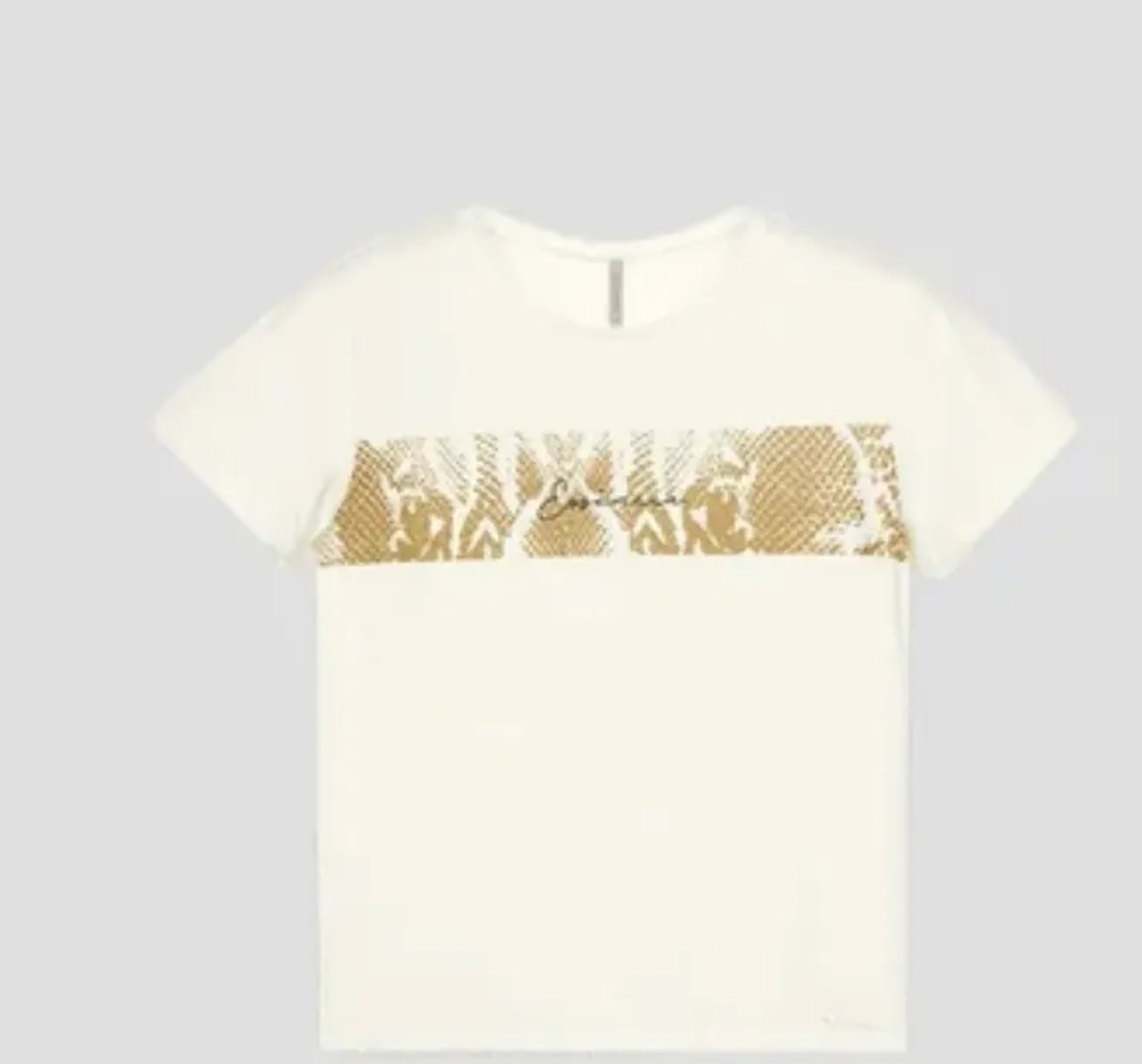 Blusa Feminina Manga Curta em Meia Malha - Branco imagem