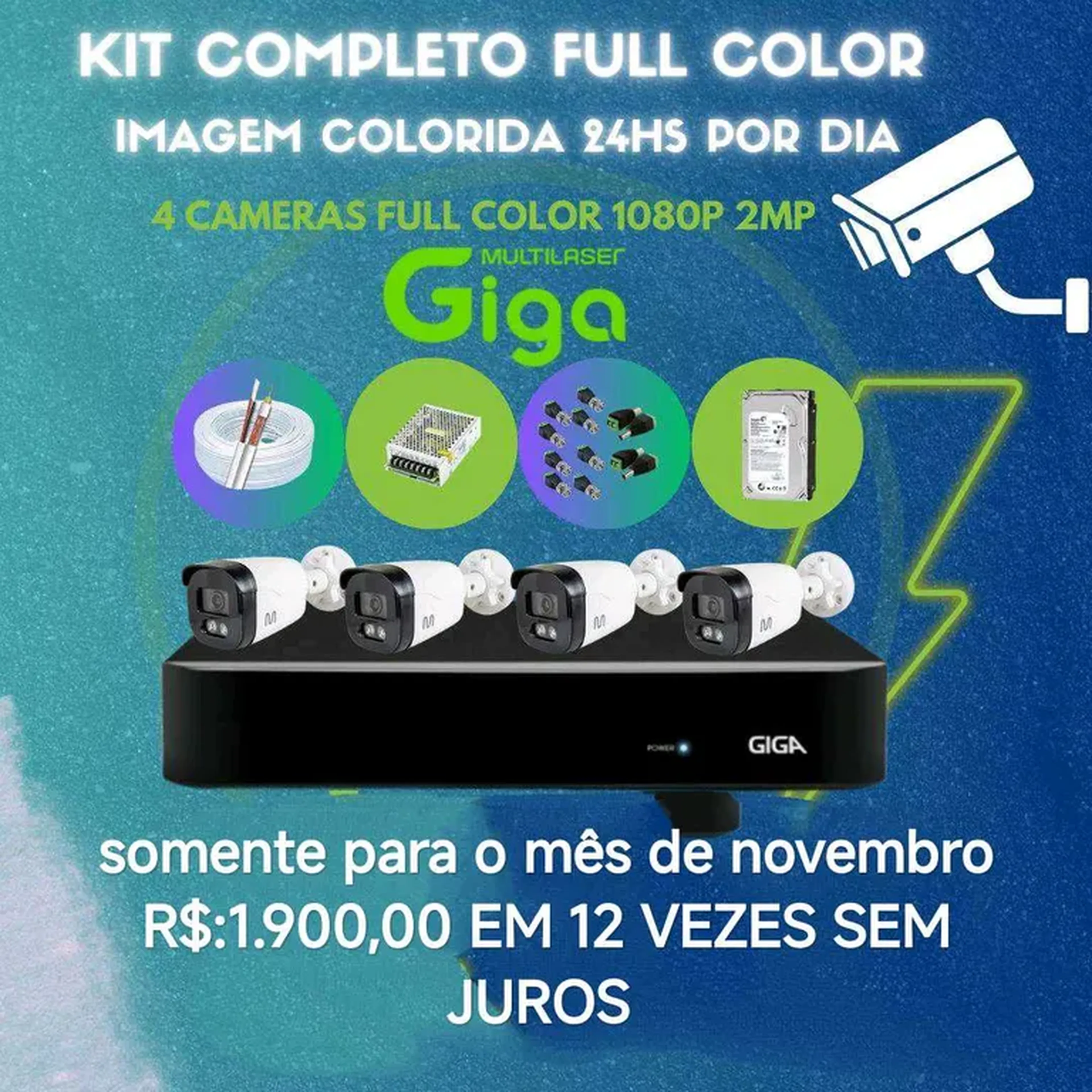kit 4 câmeras imagem