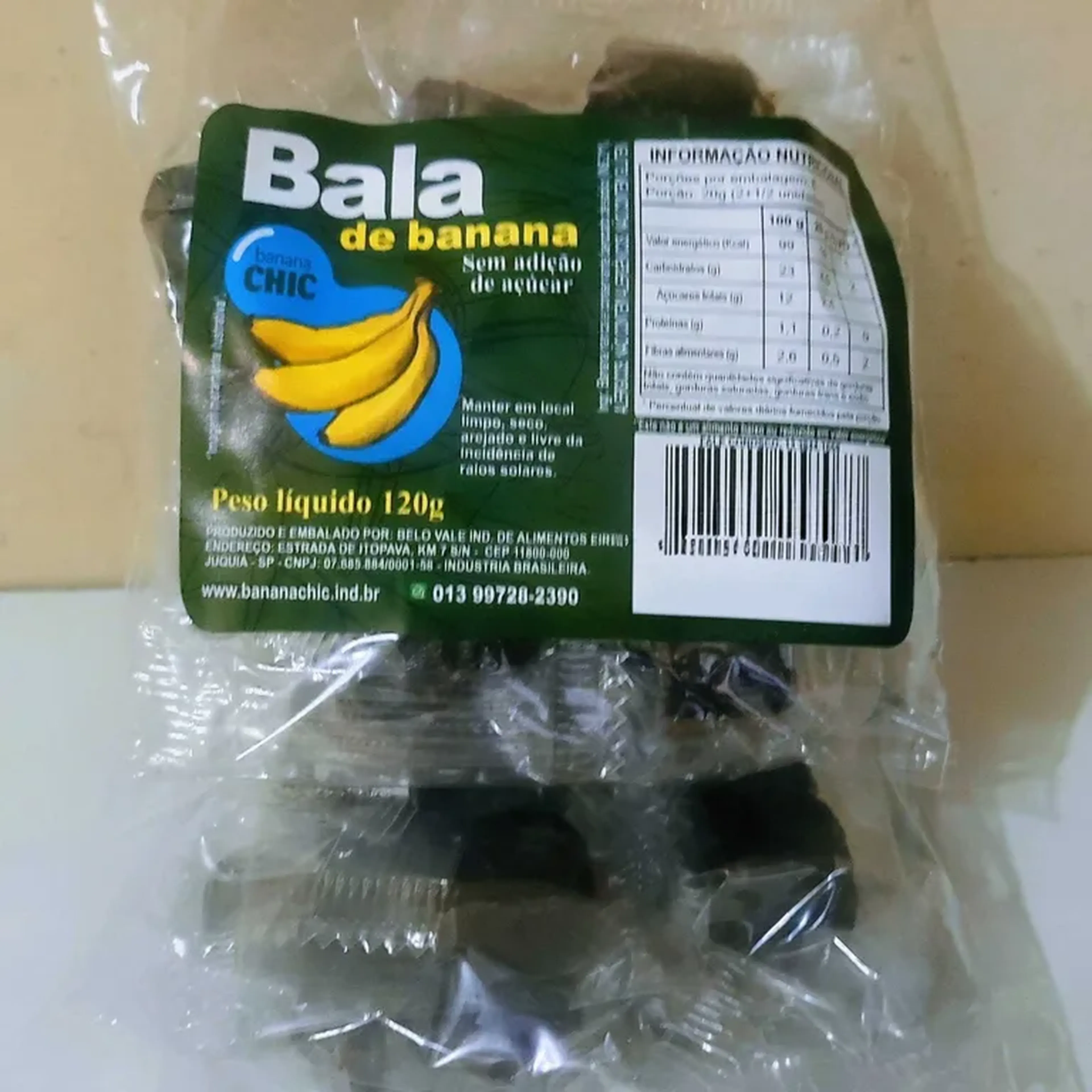 Balas Banana sem açúcar imagem
