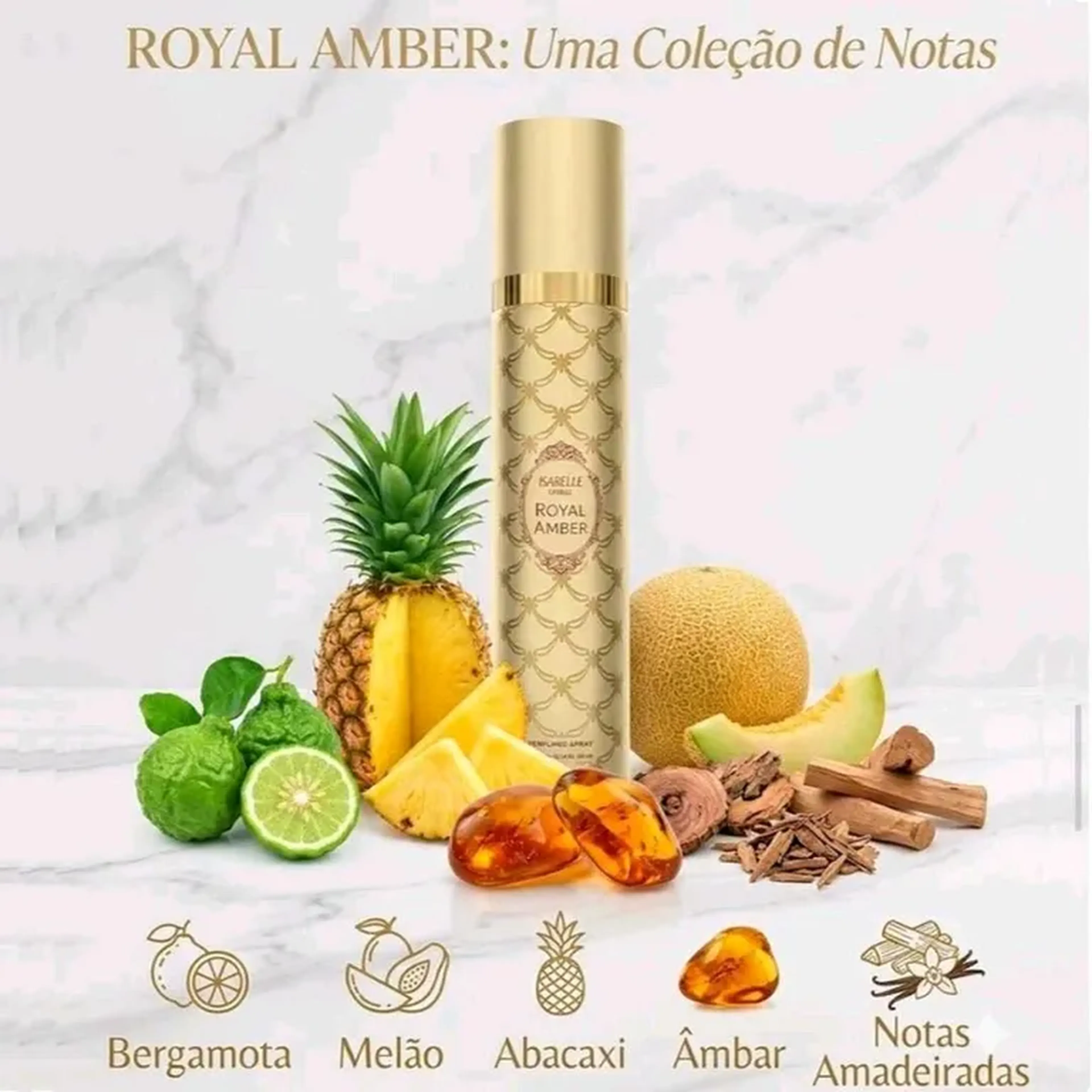 BODY SPLASH ÁRABE ISABELLE LA BELLE - ROYAL AMBER 300ML imagem