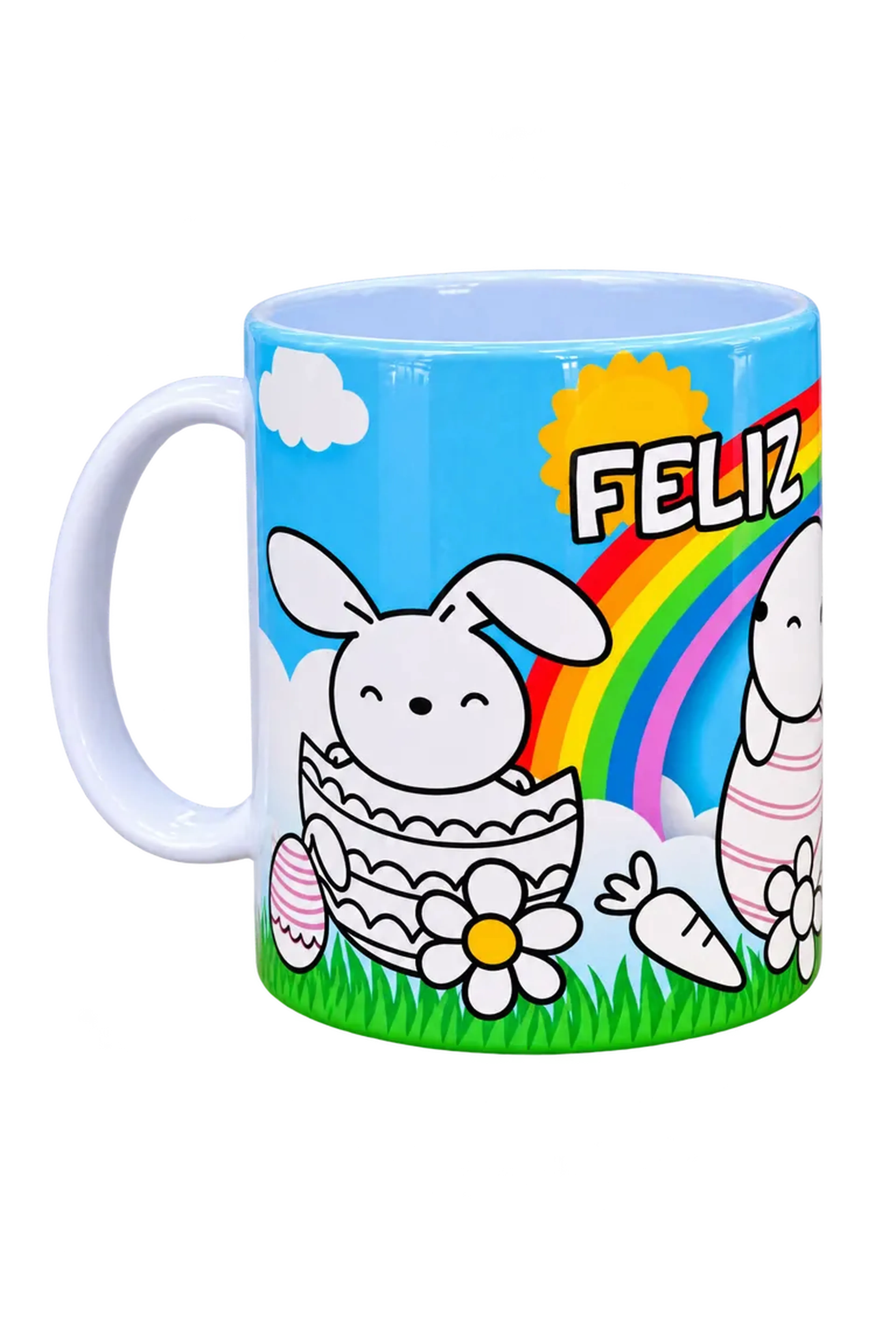Caneca branca de polímero personalizada imagem