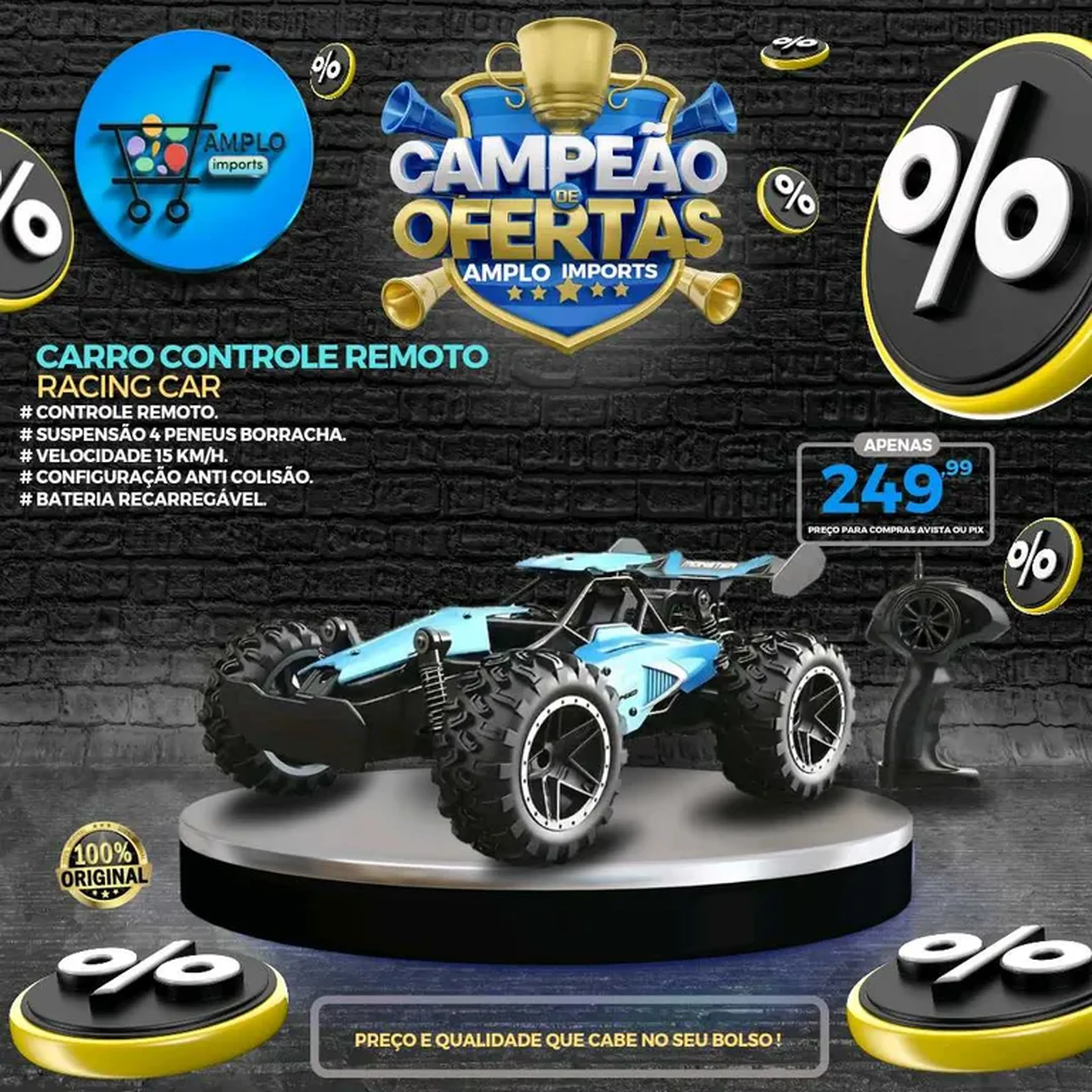 Carro Controle Remoto Racing Car imagem