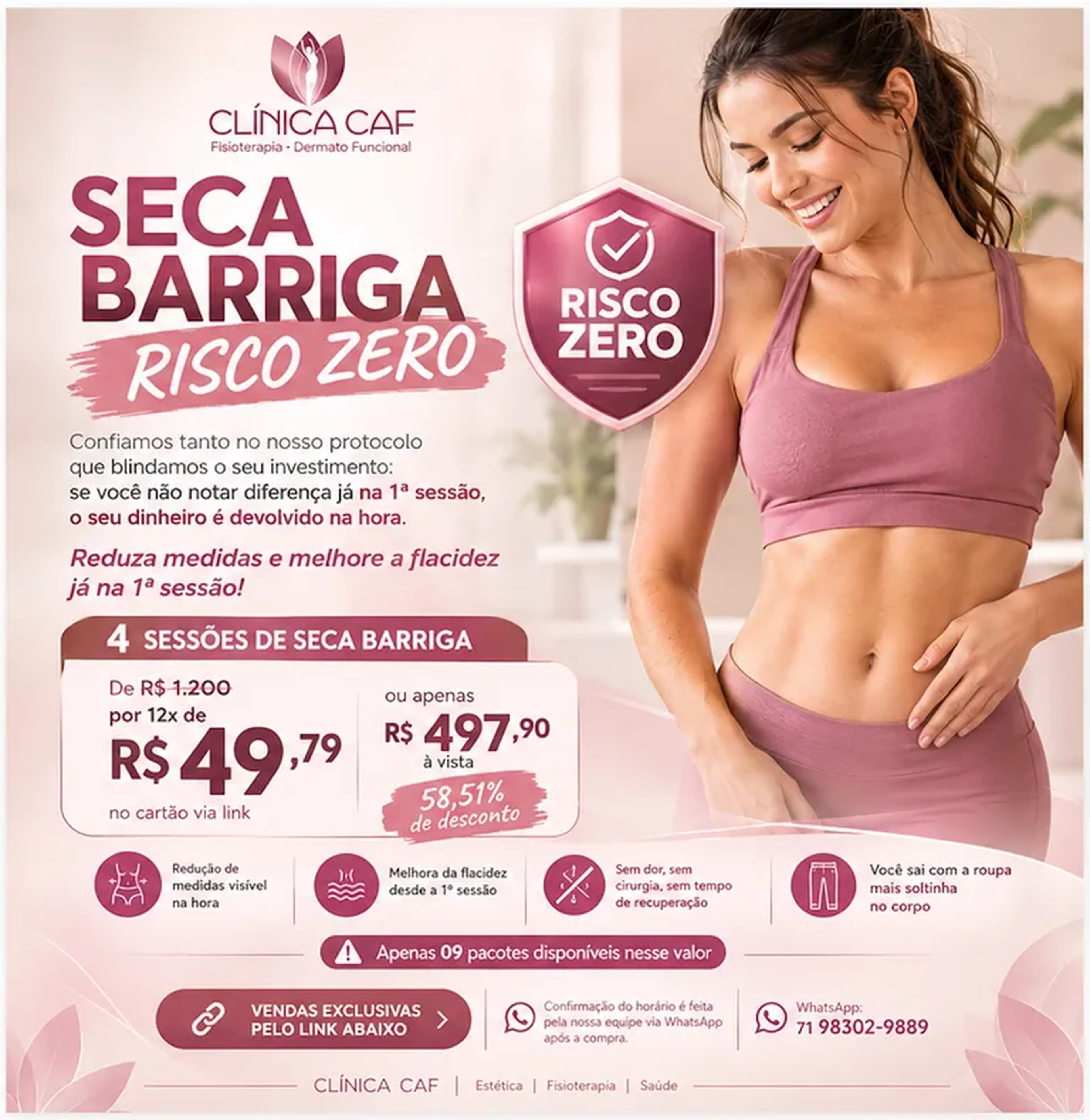 SECA BARRIGA (RISCO ZERO). Por12x de 🔥Rs49,79🔥 no link abaixo. imagem