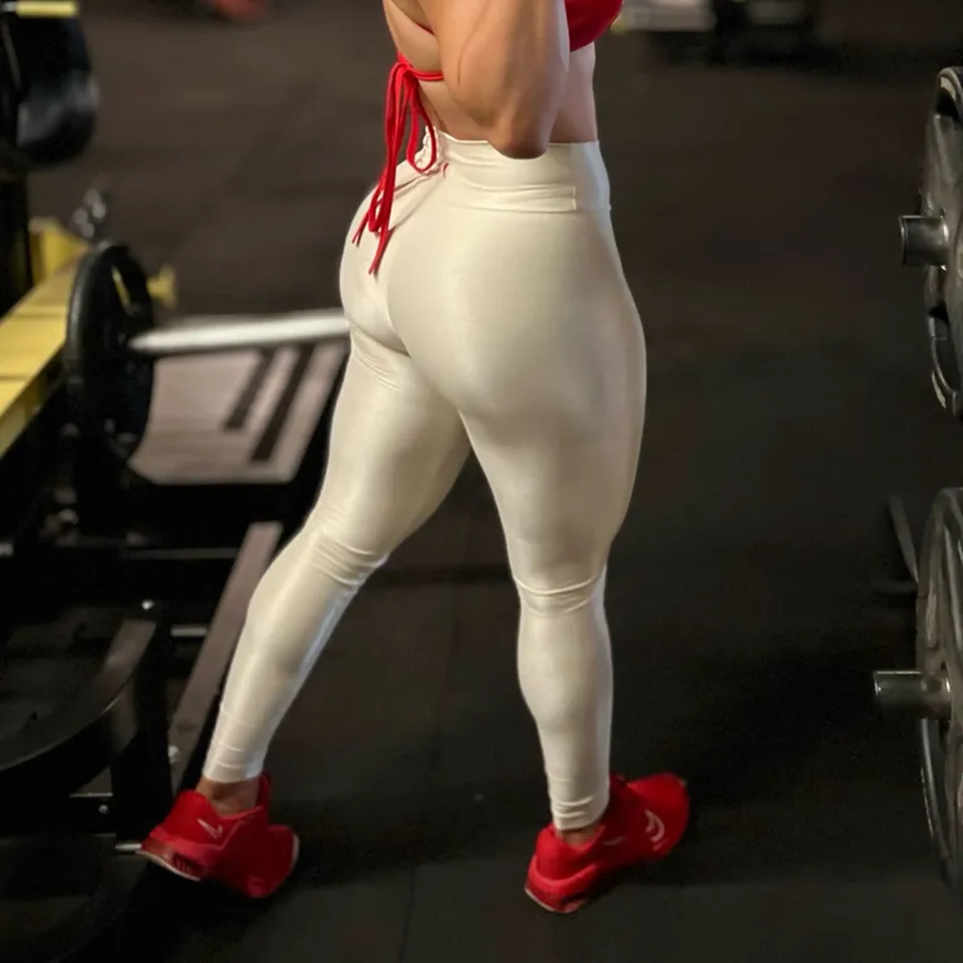 Legging tecido canelado OffWhite imagem
