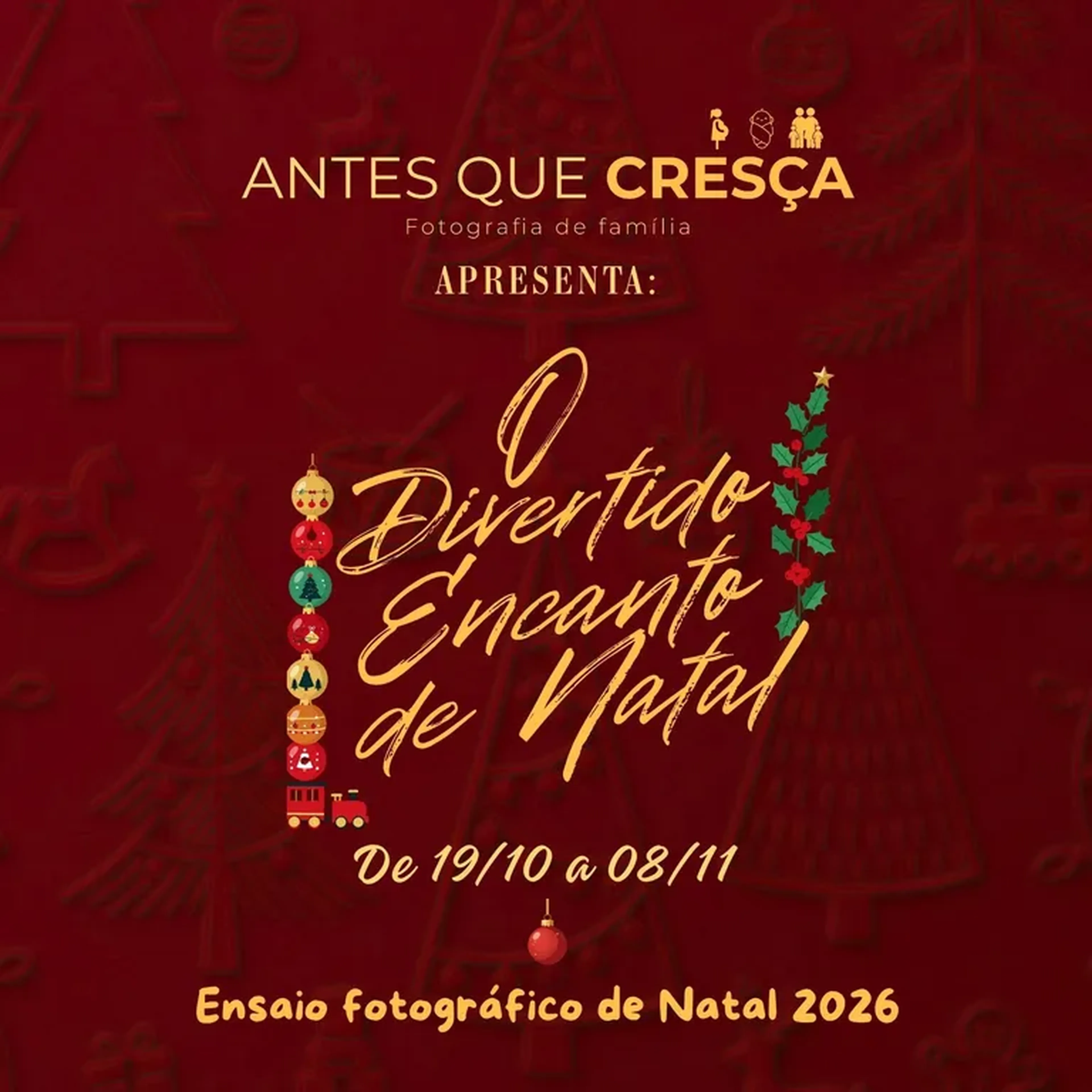 Expresso de memórias - Ensaio de Natal 2026 - Pacote 2 imagem