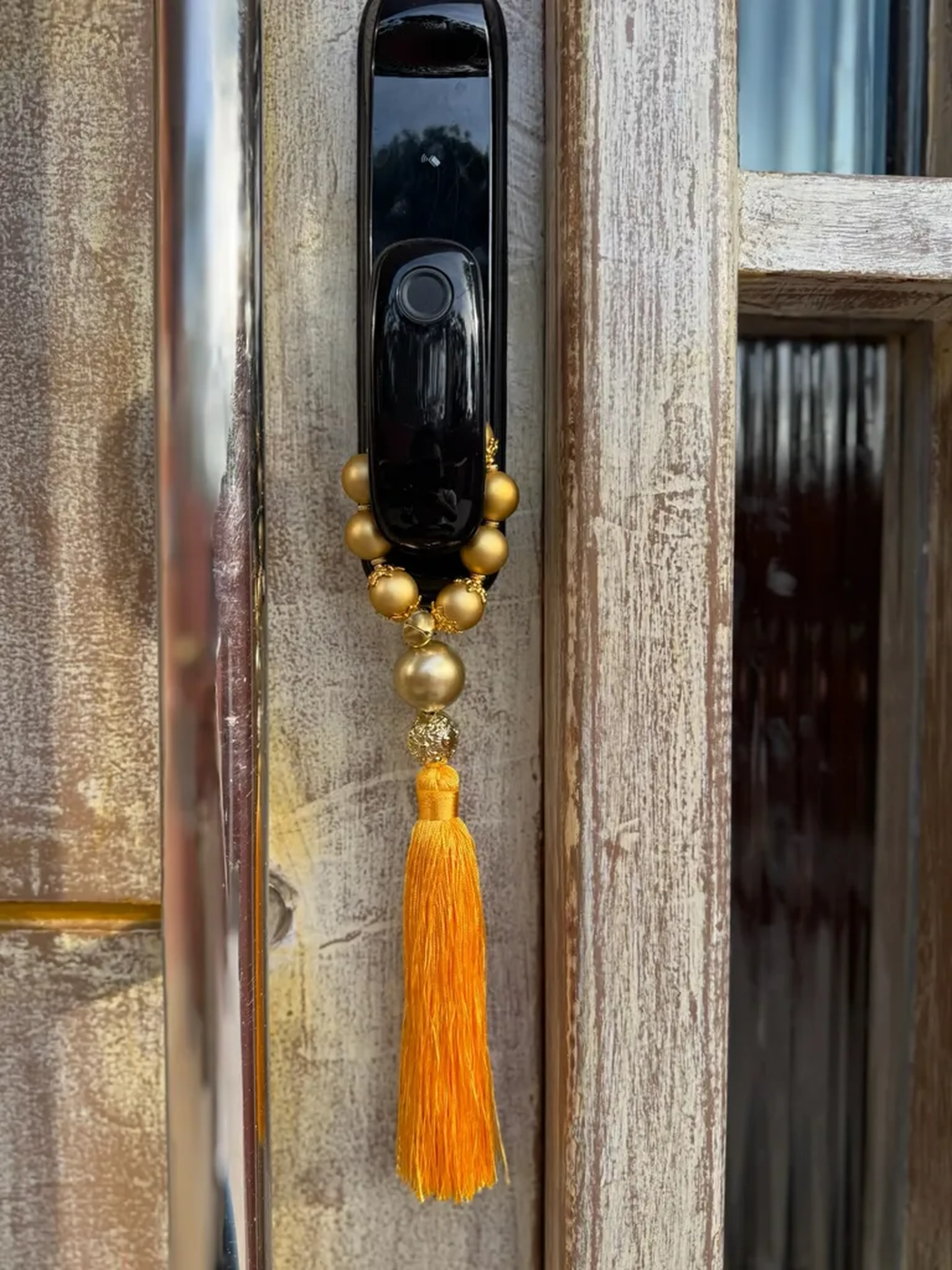 ENFEITE DE PORTA NATAL AMARELO\DOURADO (REF 143) imagem