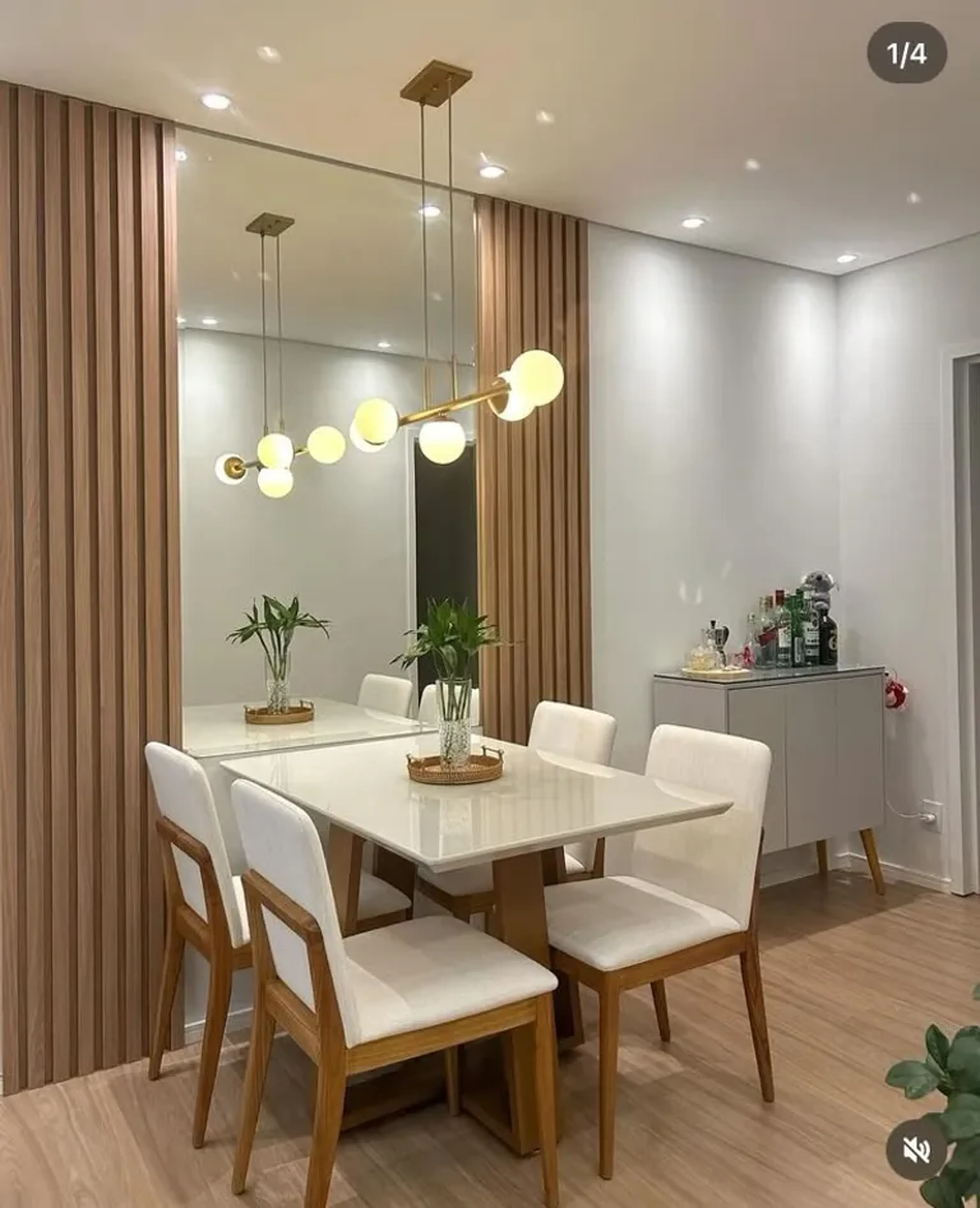 Mesa de jantar 4 cadeiras para receber pouca visita imagem