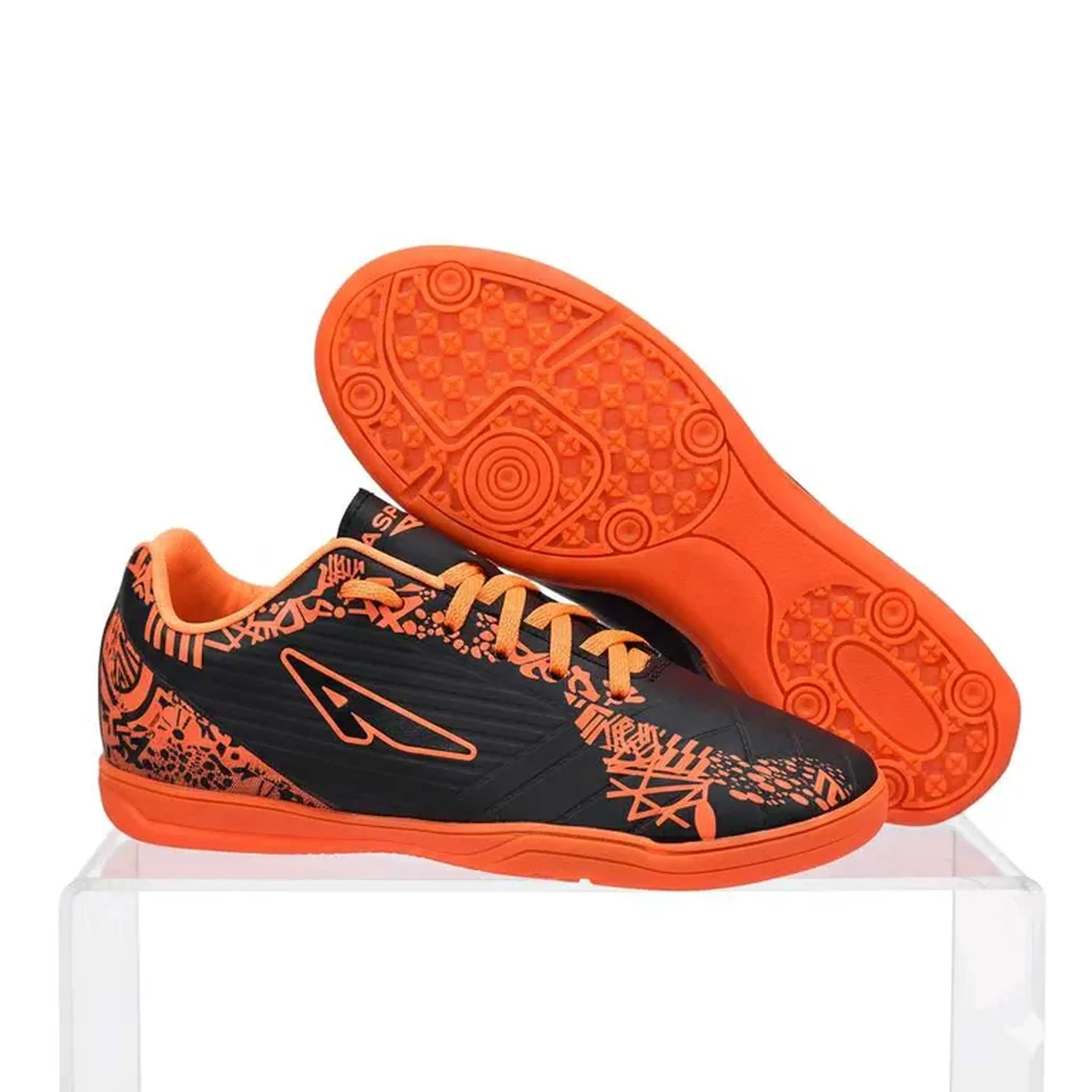 FUTSAL | Chuteira ASPARK - Preto Laranja imagem