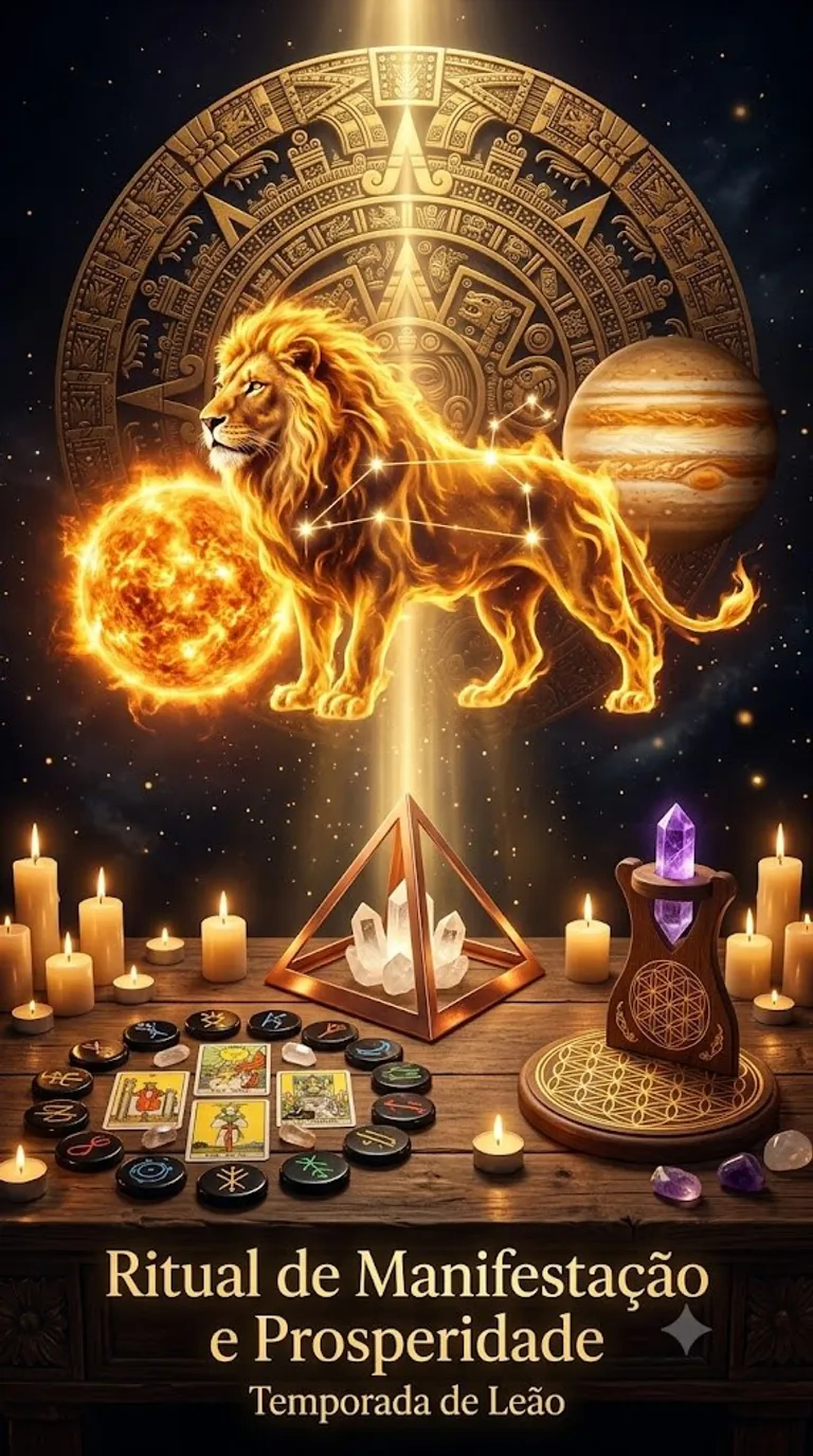 Ritual temporada de Sol e Jupiter em Leão imagem