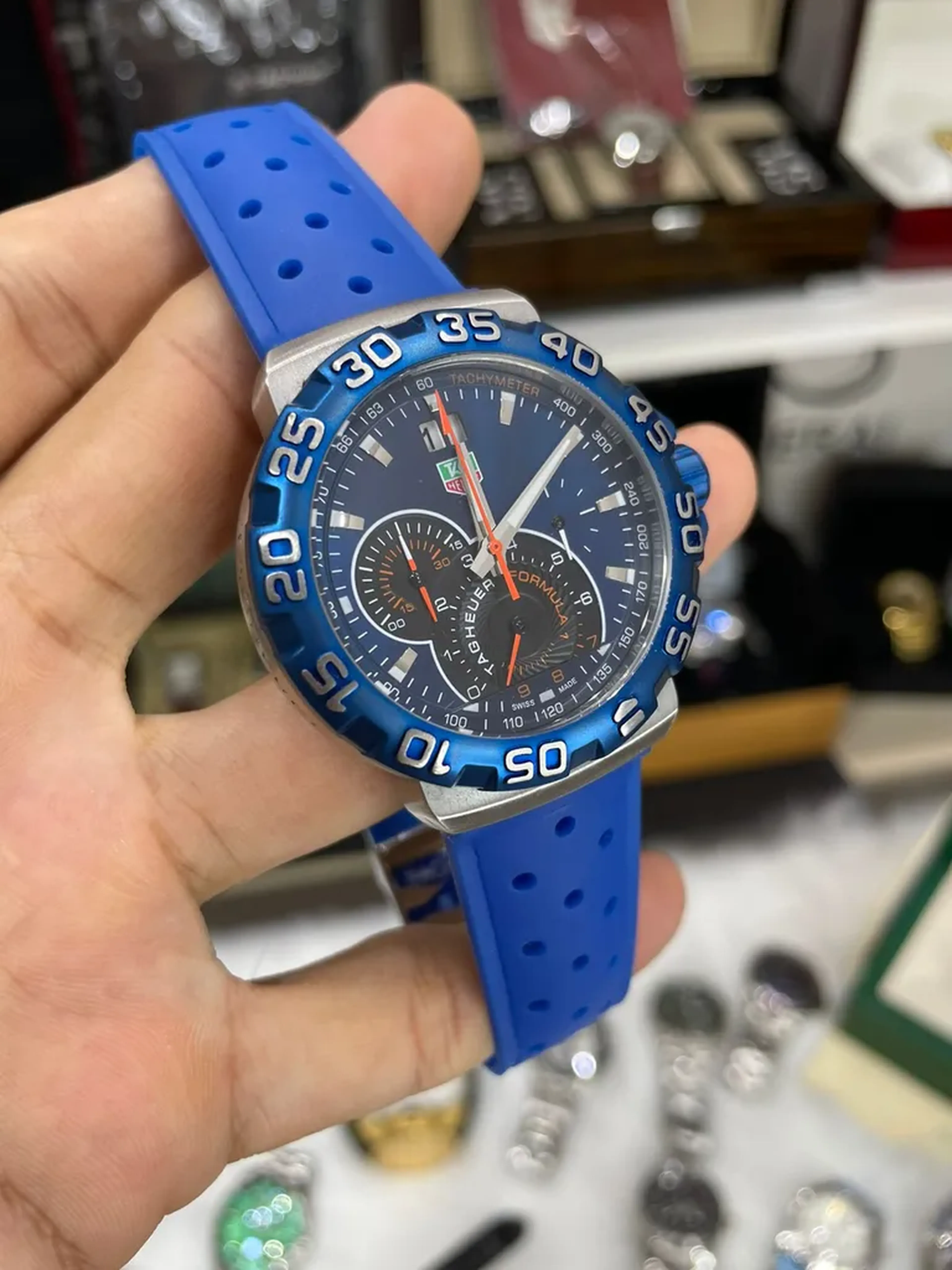 Relógio Tag Heuer Formula 1 - Fundo Azul 3 imagem