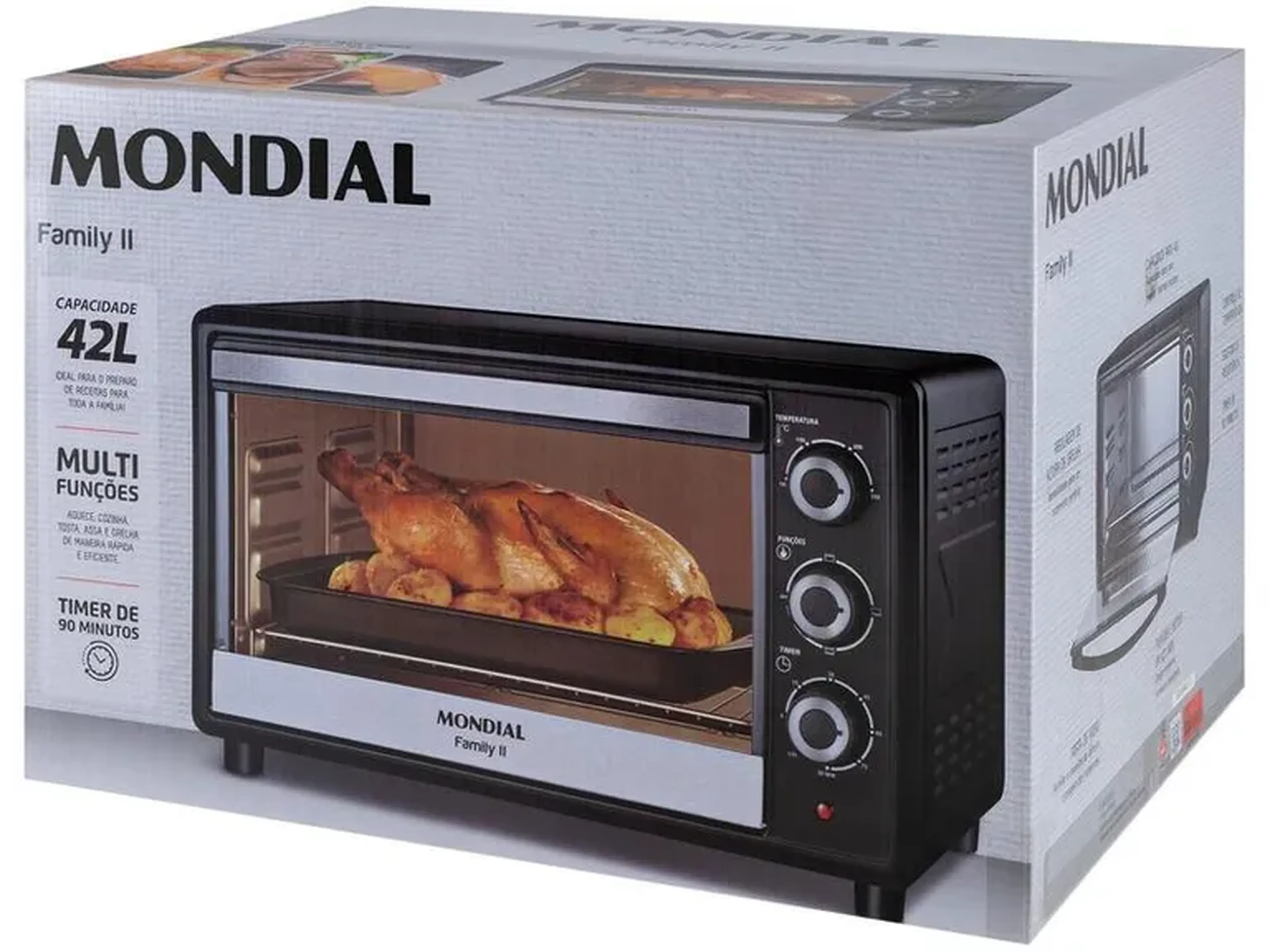 Forno Elétrico de Bancada Mondial com Timer 42L imagem