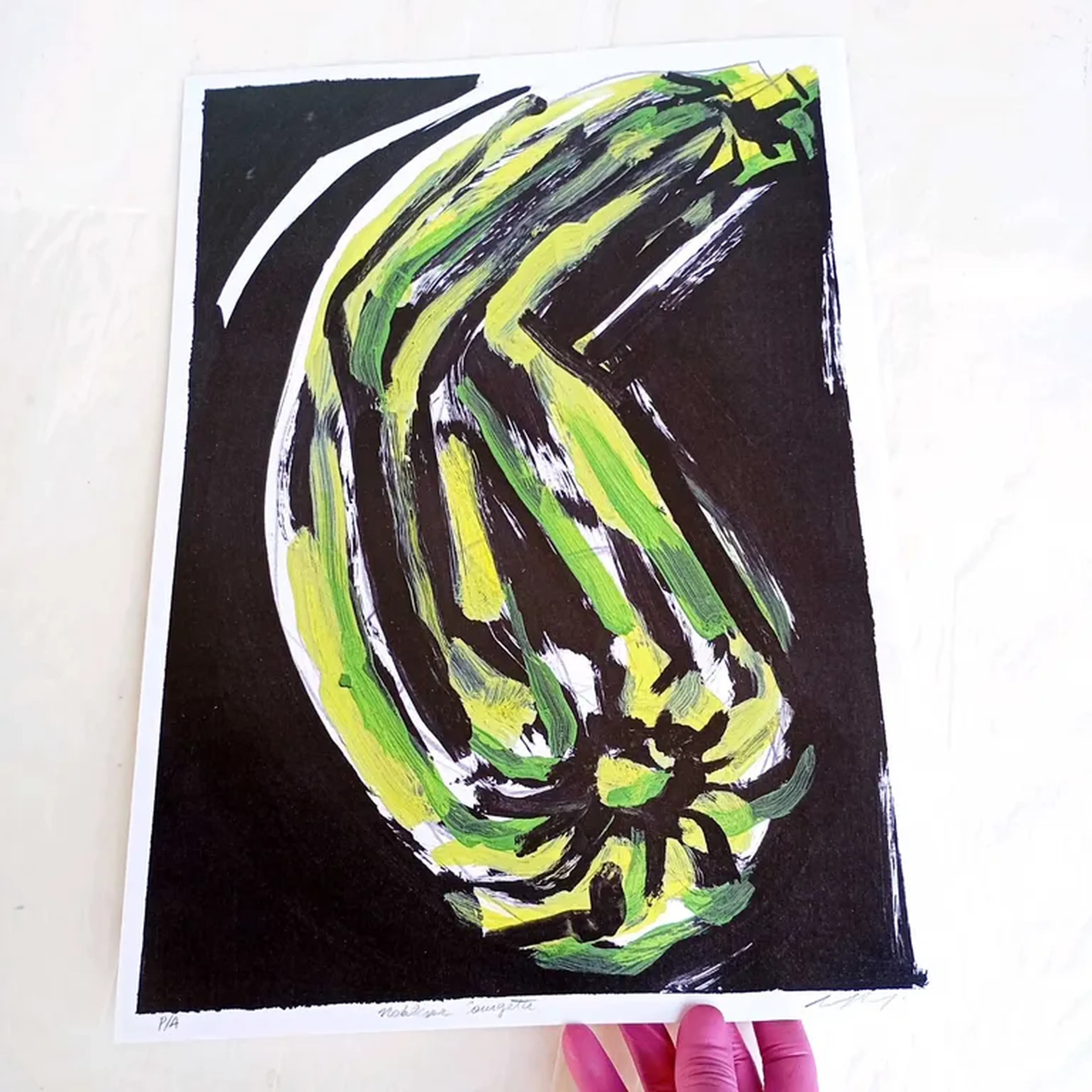 Para 5° C - Noblesse courgette - 30 x 42 cm gravura assinada imagem