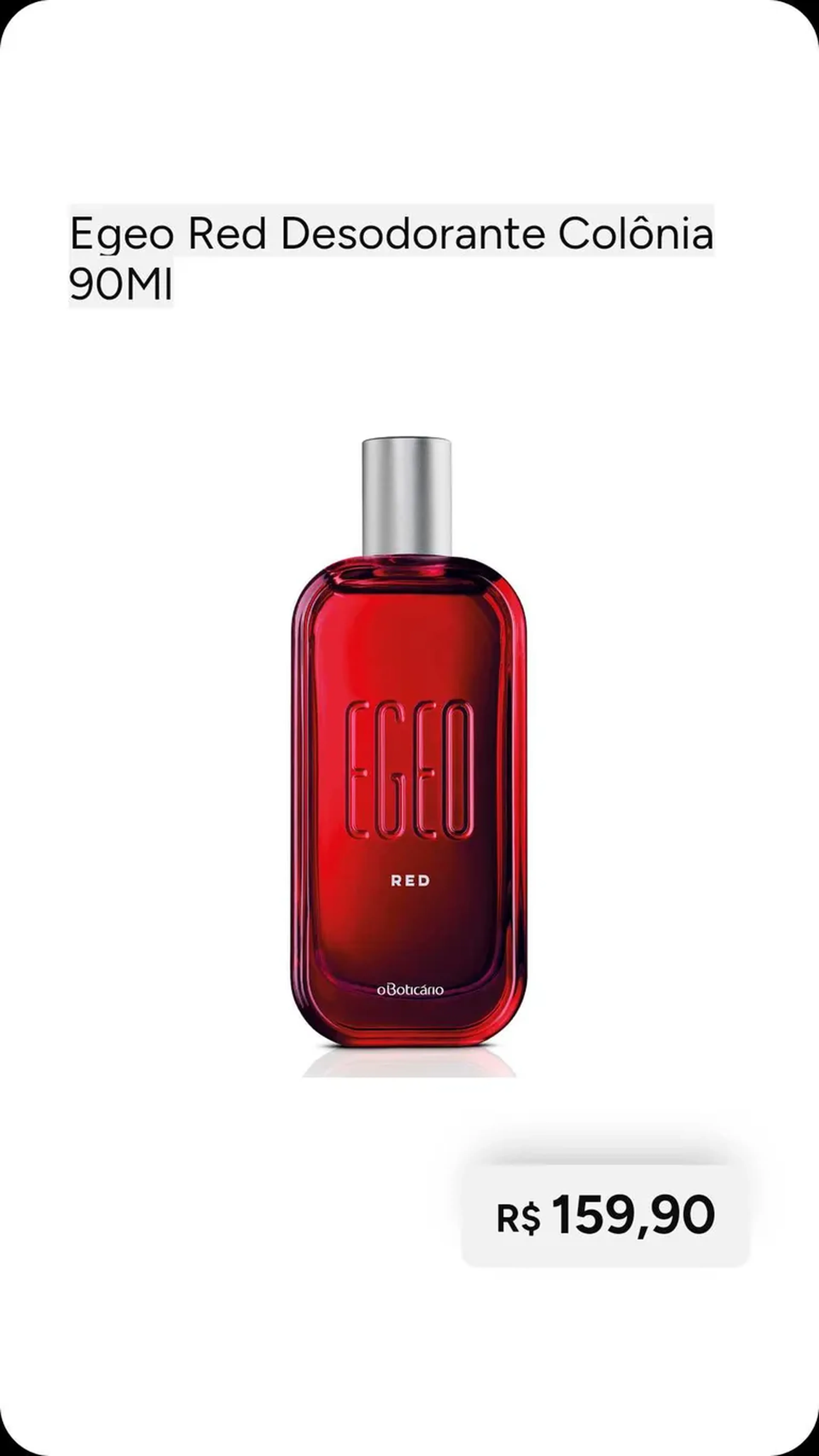 Egeo Red Desodorante Colônia 100ml imagem