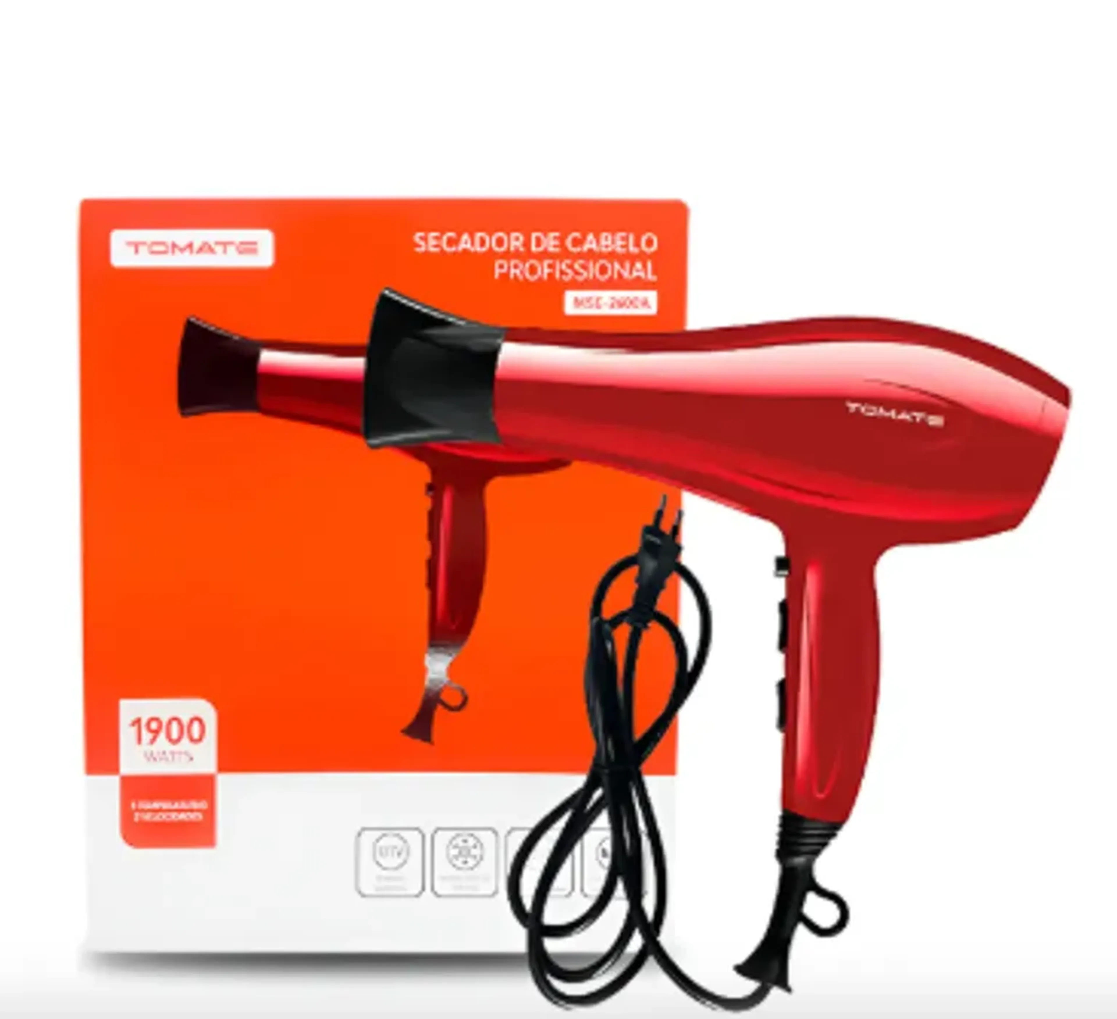 Secador de Cabelo Tomate 1900W 110V com Difusor MSE2600A imagem