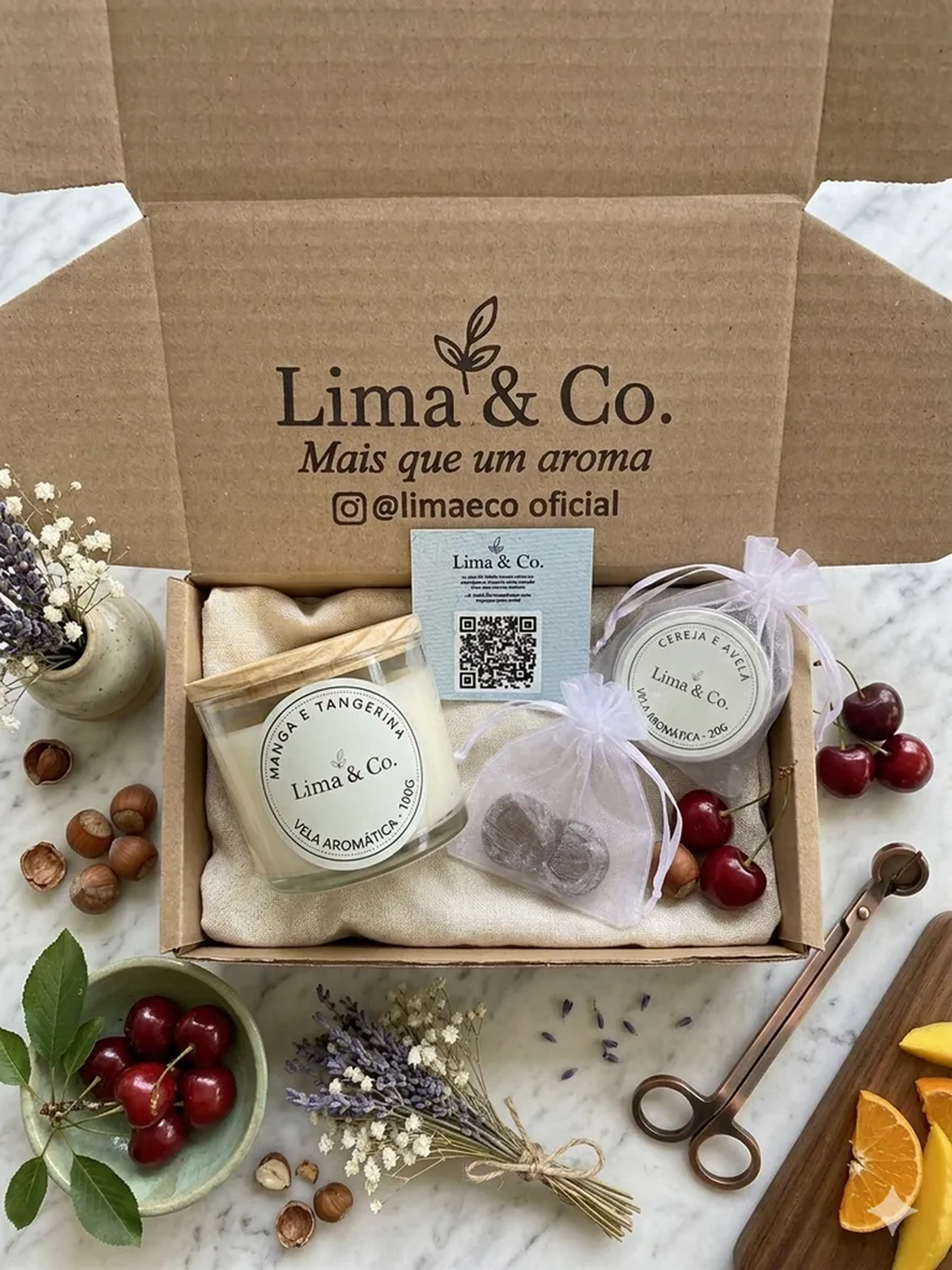 Vela aromática - Lima e Mandarina - 100g imagem