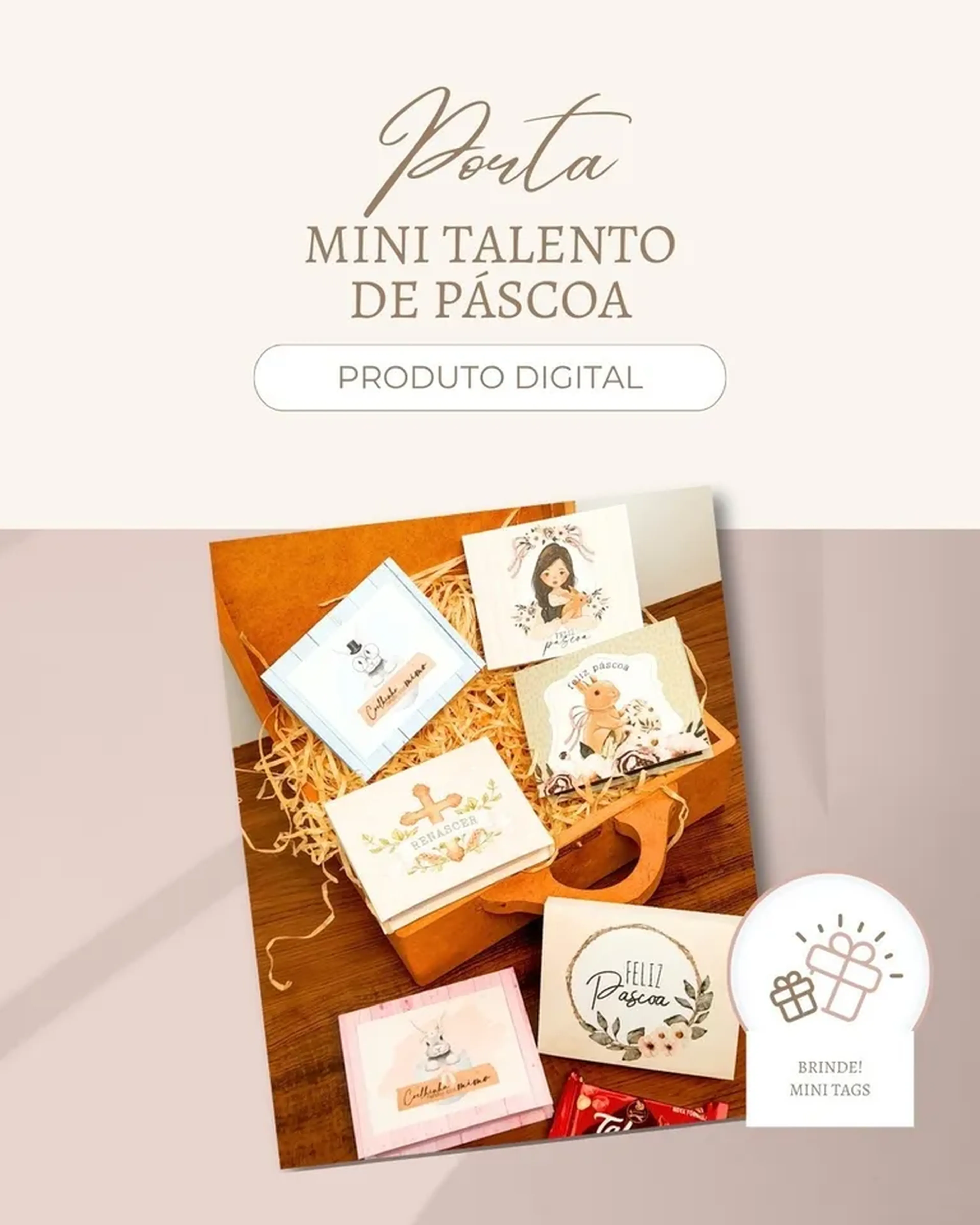 [digital] Arquivo Porta Mini Talento de Páscoa imagem