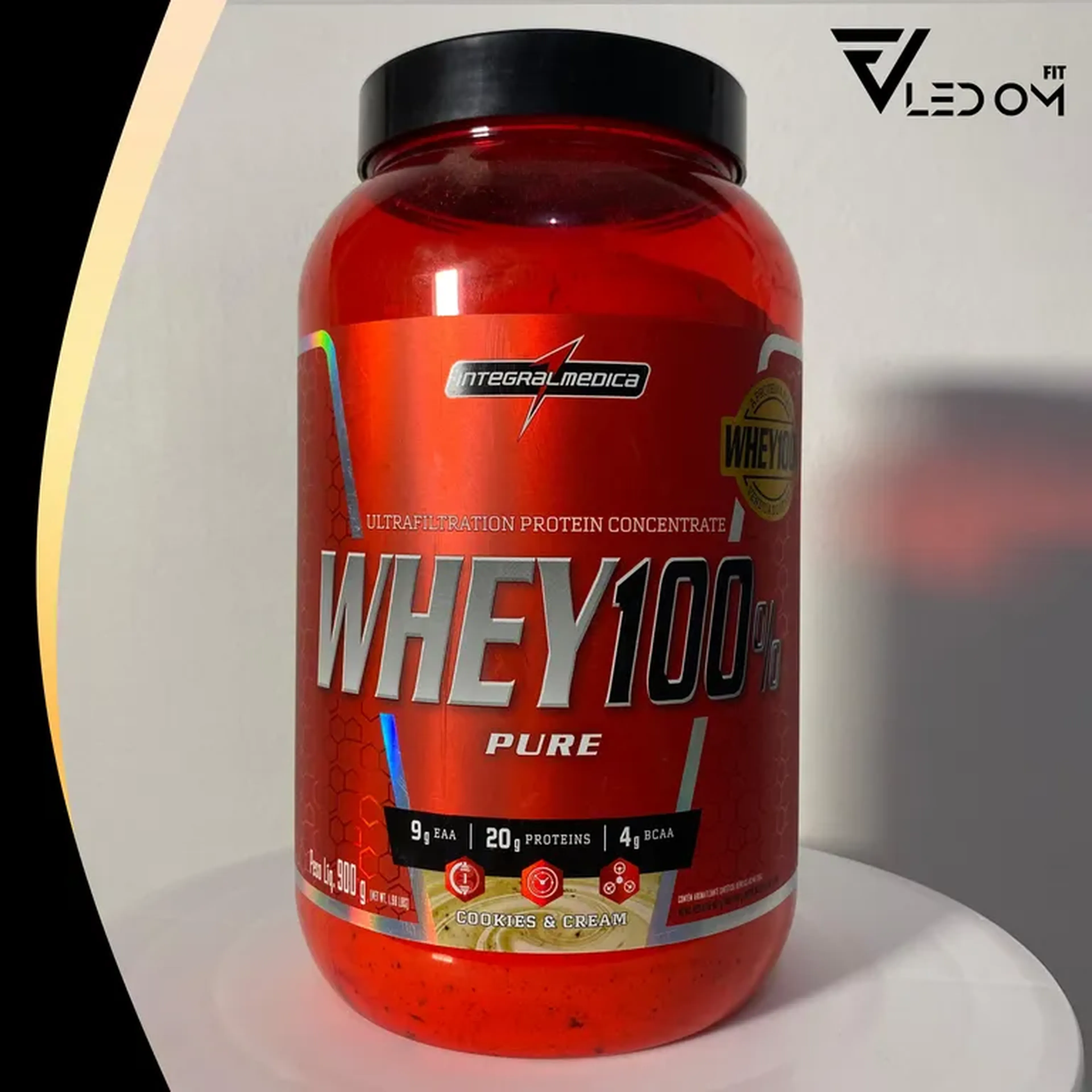 Whey 100% Pure - 900g - Cookies and Cream imagem