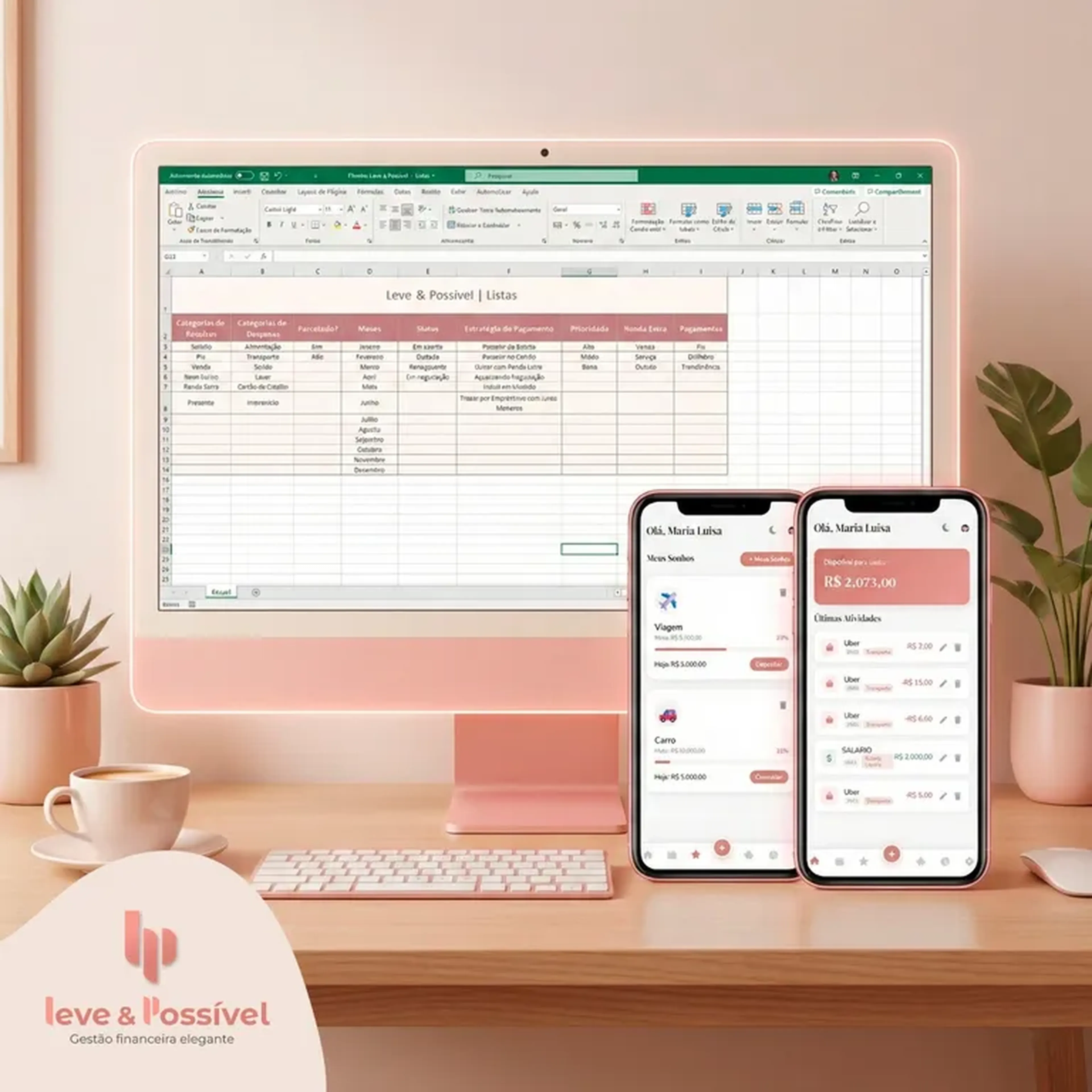 App Leve e Possível + Planilha + E-book imagem