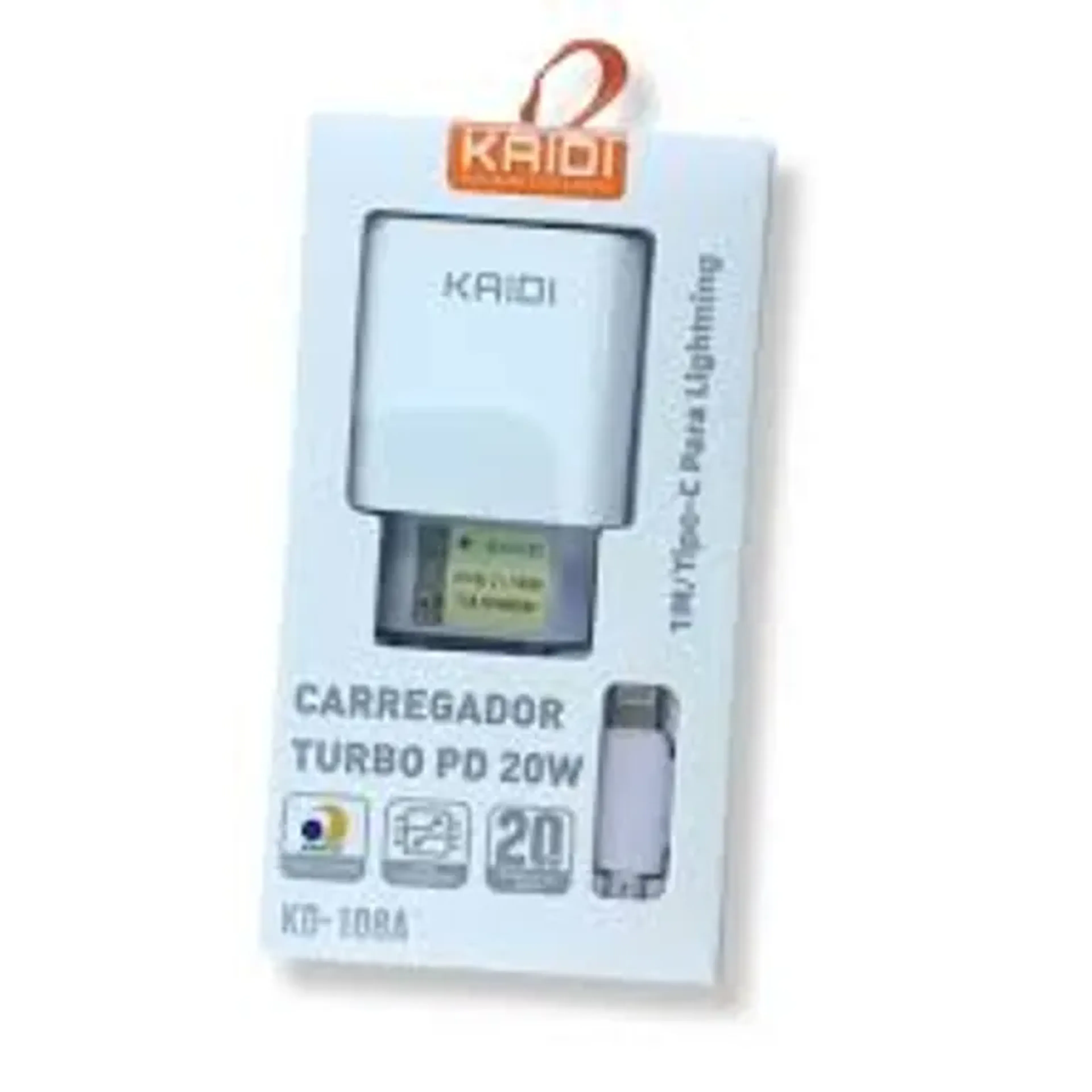 CARREGADOR KAID TIPO-C TIPO-C 20W KD-108C imagem