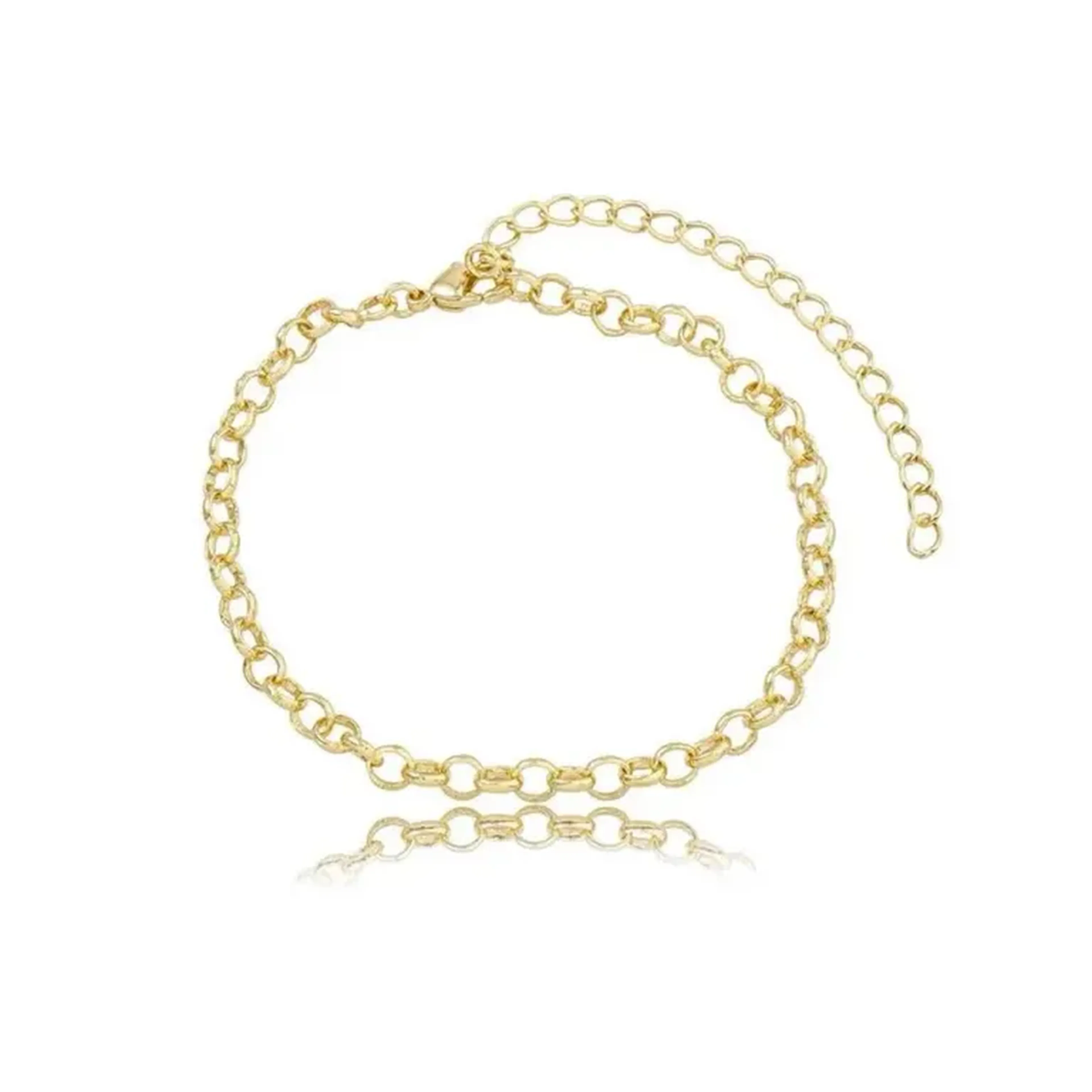 Pulseira Elo Português 4mm Dourado imagem