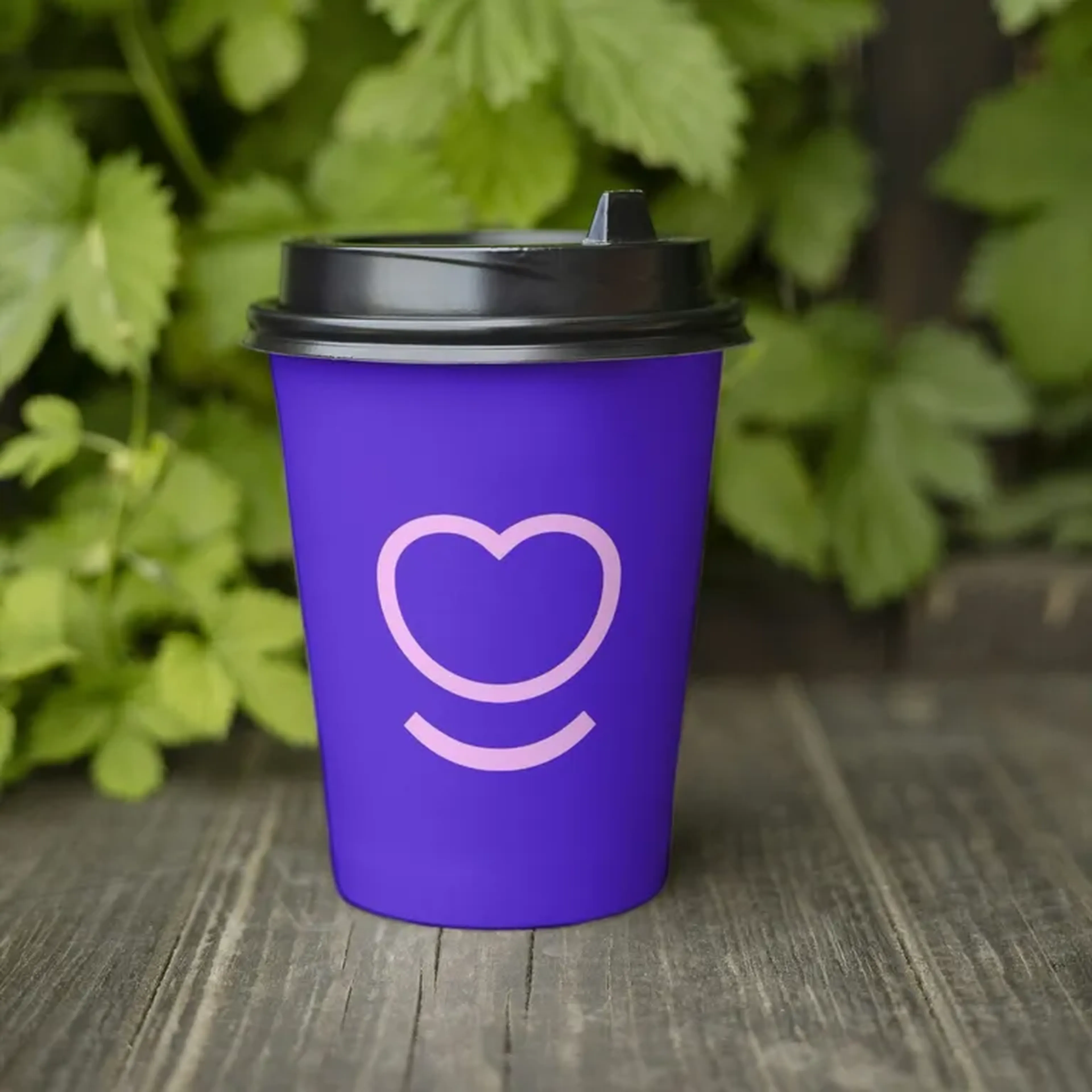 Copo Roxo para Bebidas Quentes Personalizado imagem