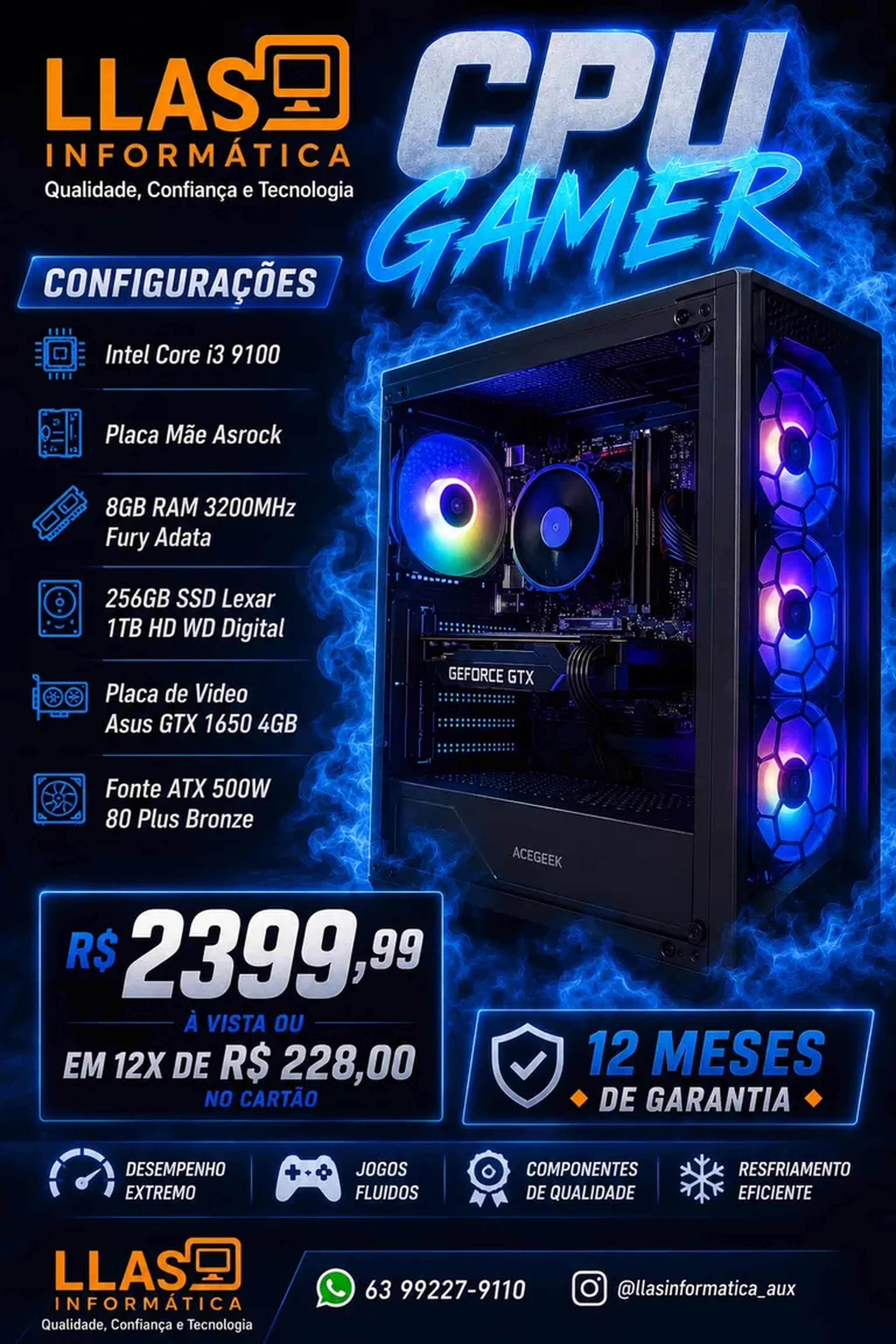COMPUTADOR GAMER ENTRADA imagem