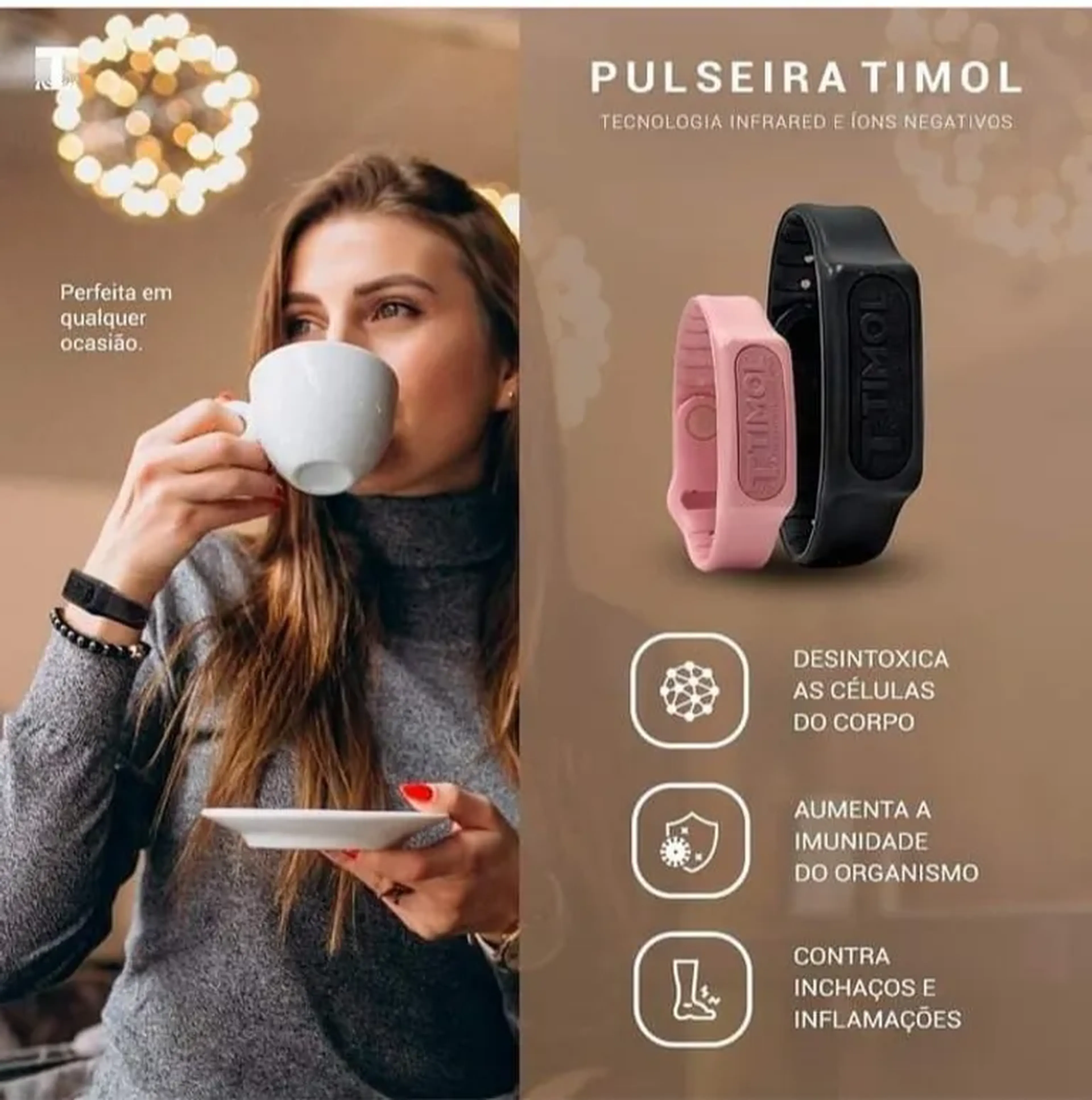 Pulseira ( bracelete) infrared unissex imagem