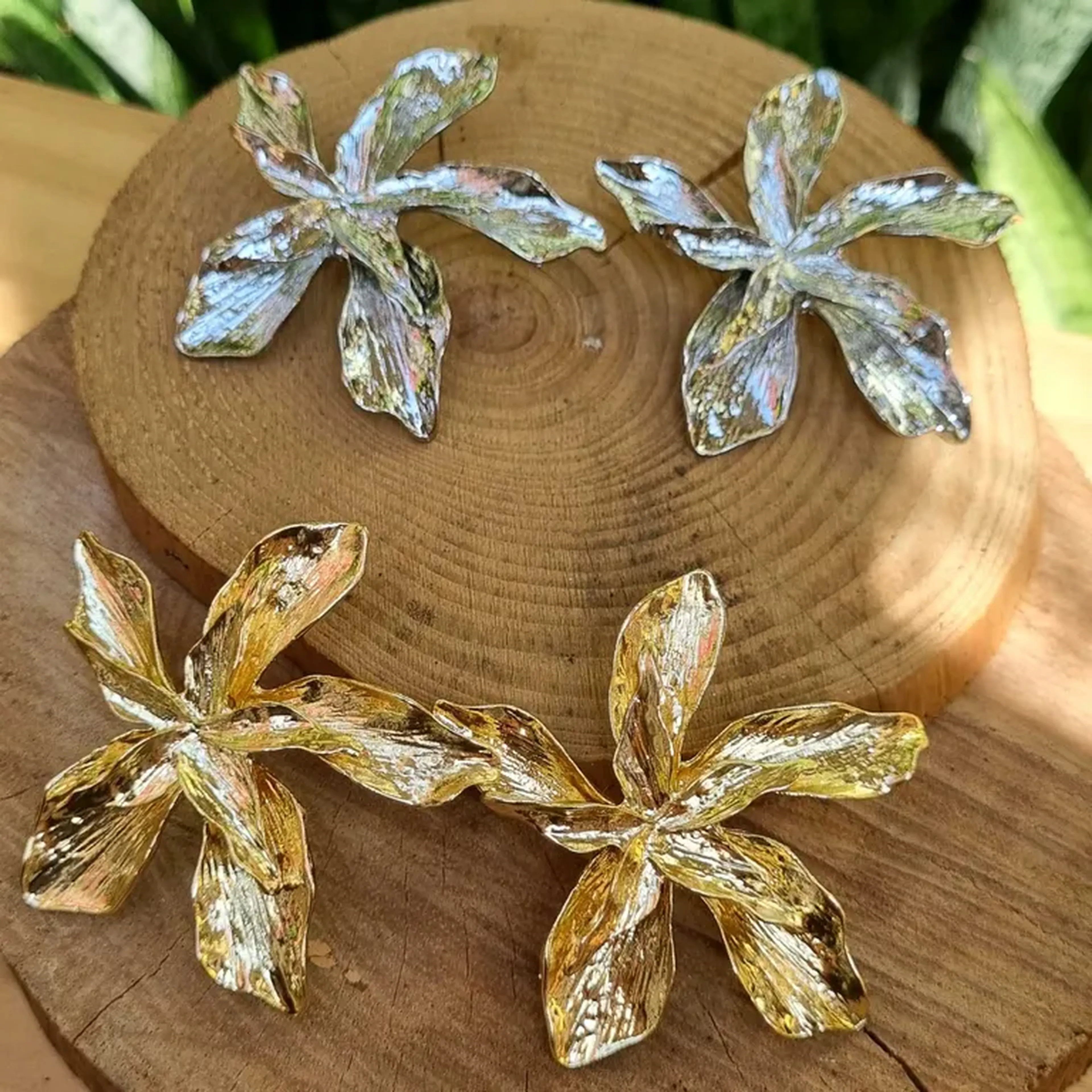 Brinco flor maximalista imagem