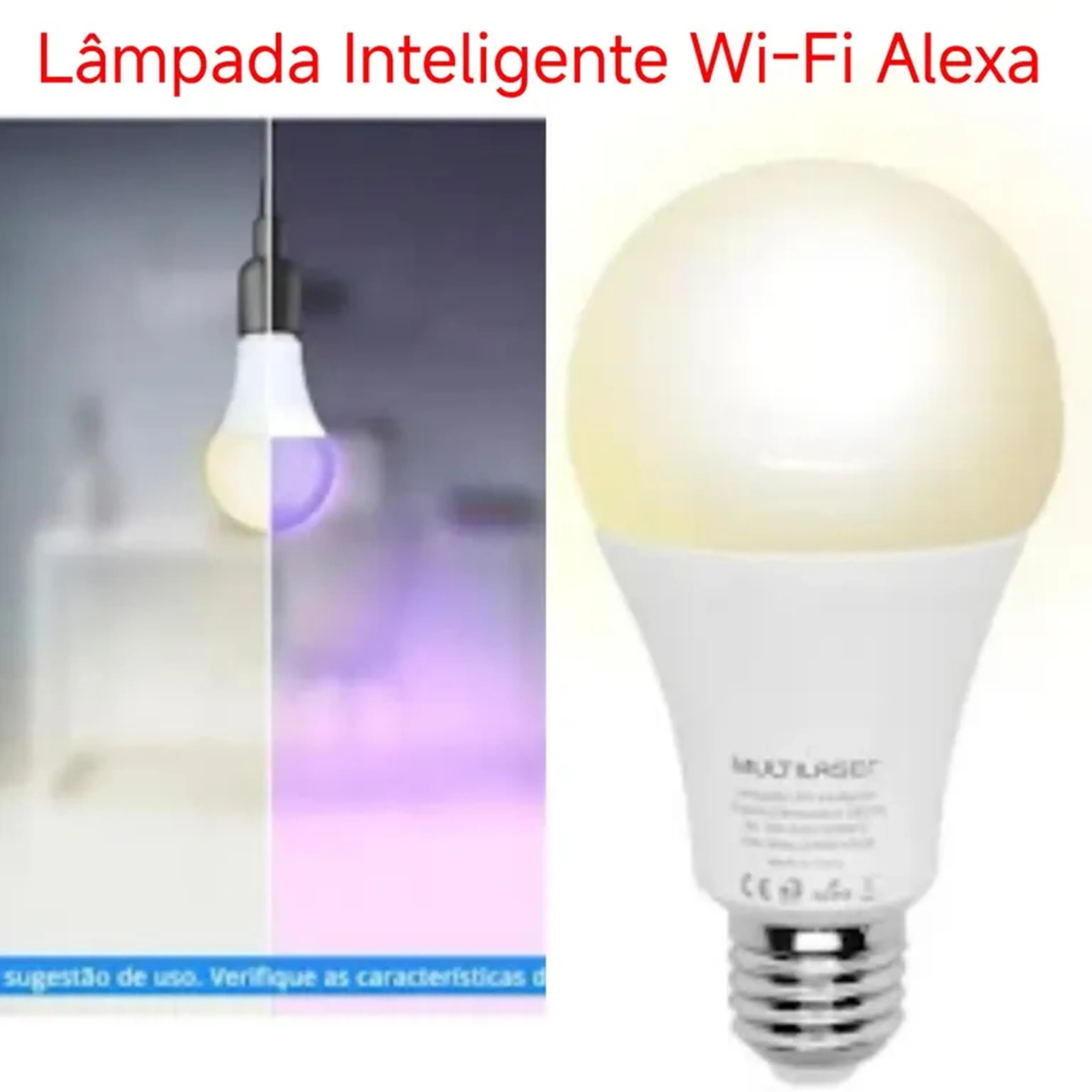 Lâmpada Inteligente Wi-Fi Alexa Elgin imagem