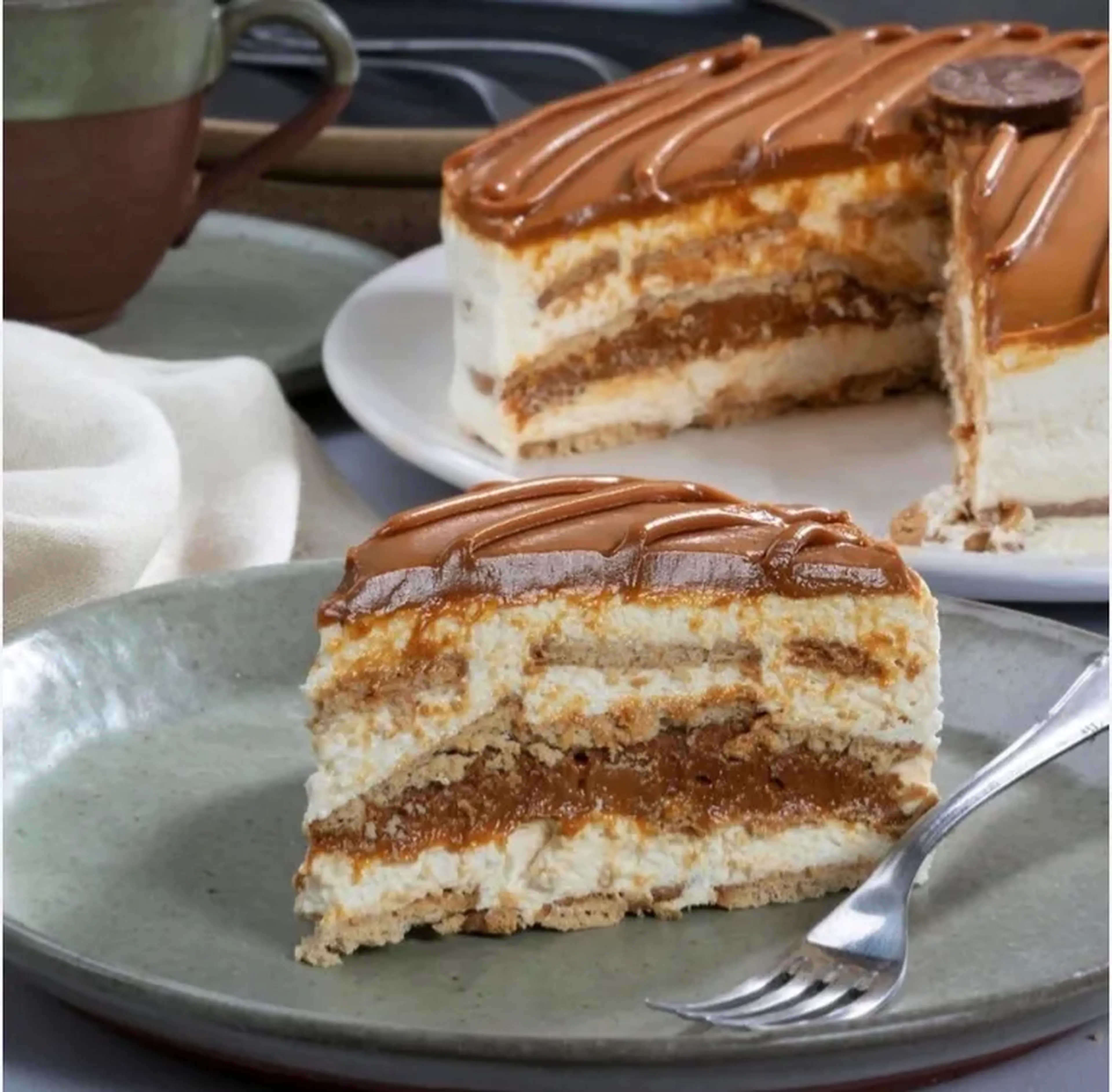 Pavê de doce de leite (sem açúcar e sem lactose) imagem