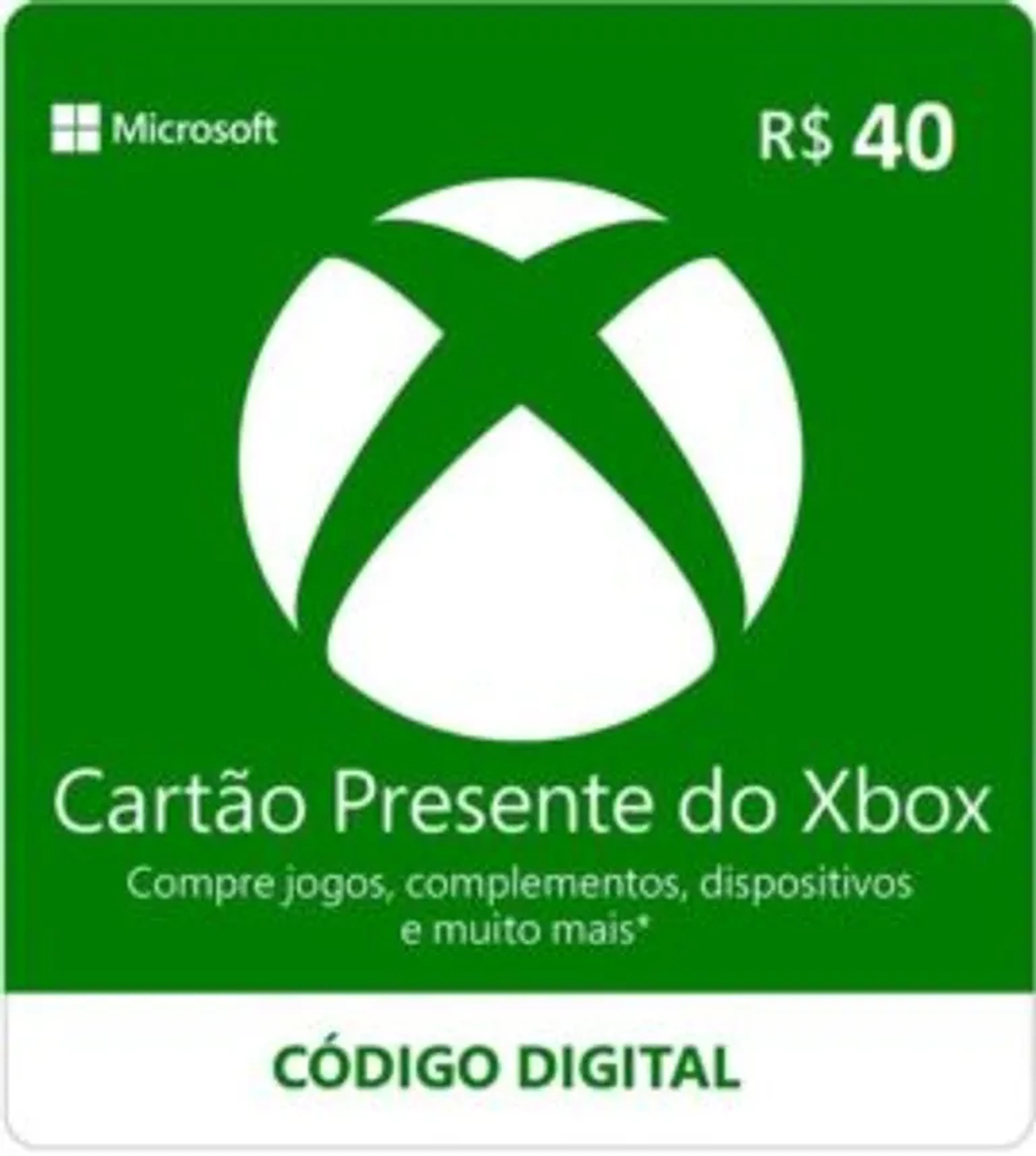 Xbox Live Credits BRL 40,00 imagem