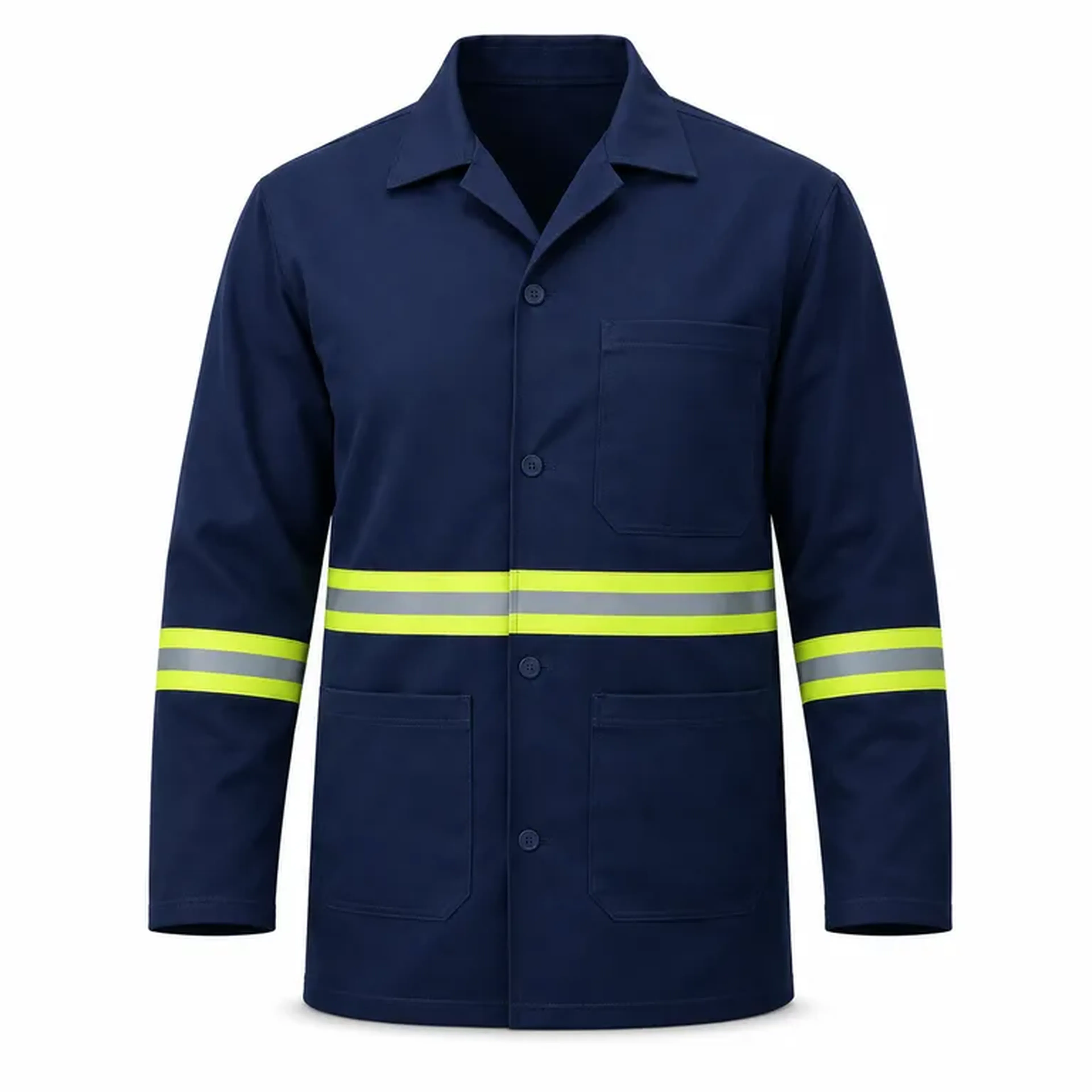 Jaleco Brim Uniforme Refletivo Manga Longa - Azul imagem