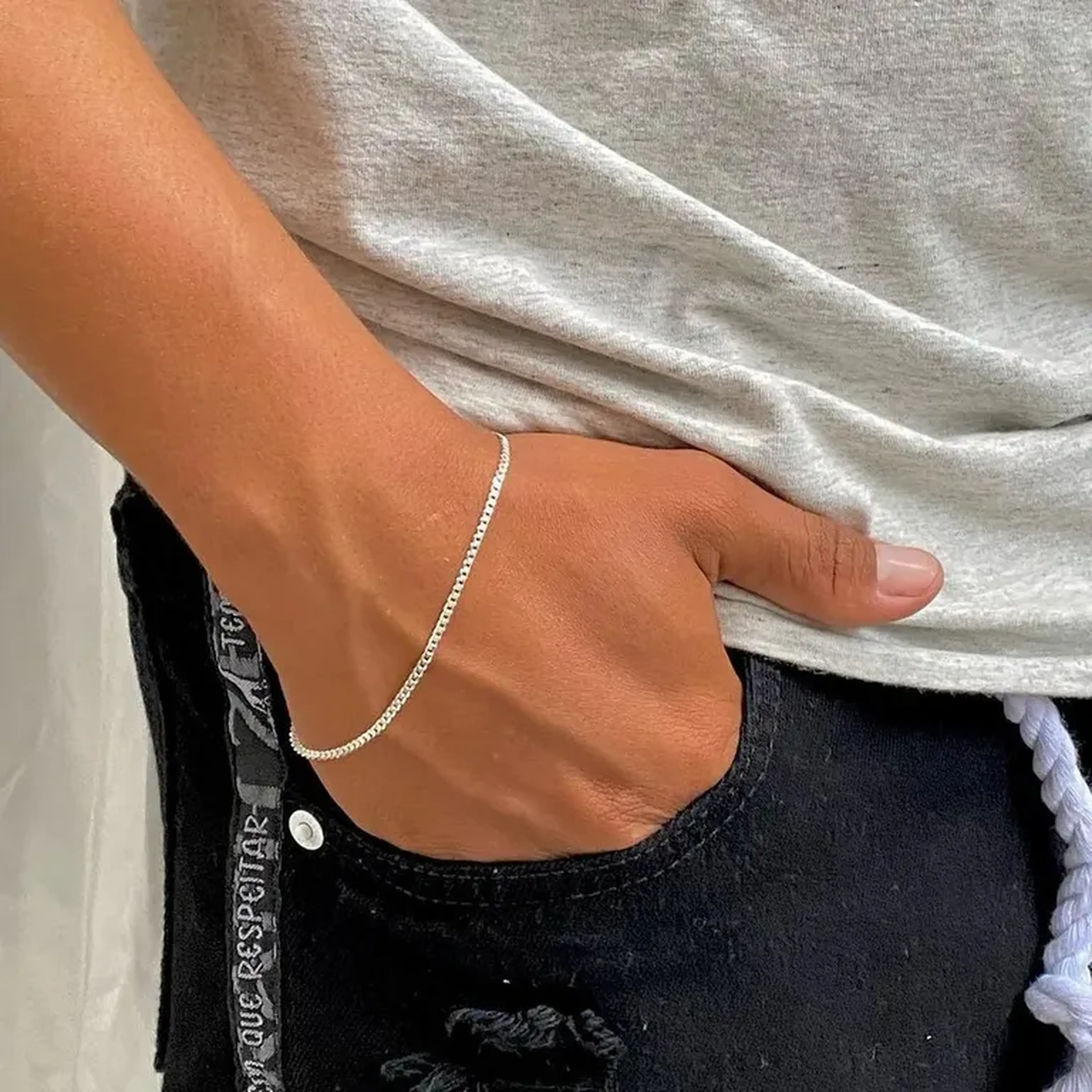 Pulseira Escamada 2 MM 21 CM imagem