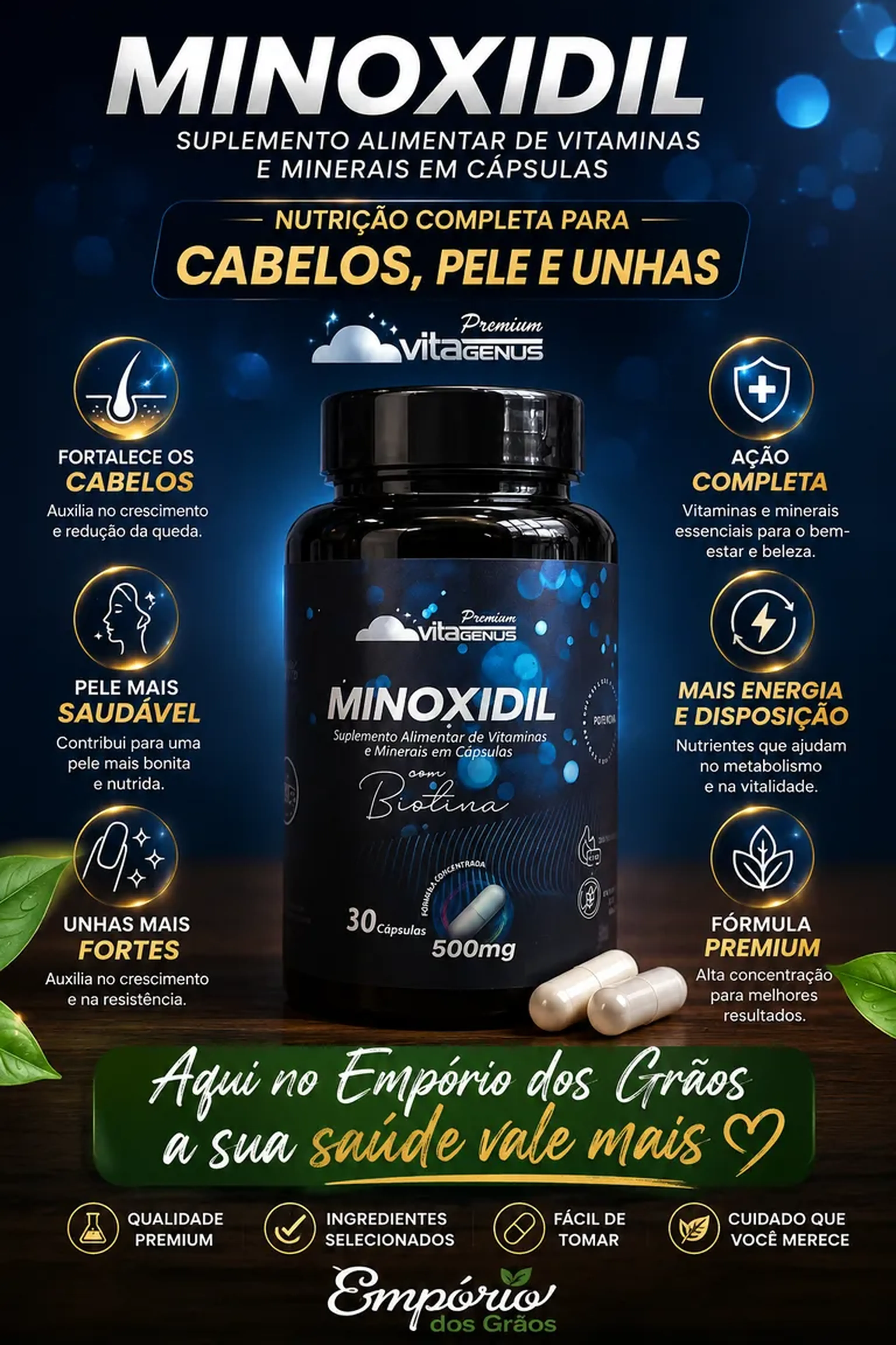 Minoxidil - 30 caps imagem