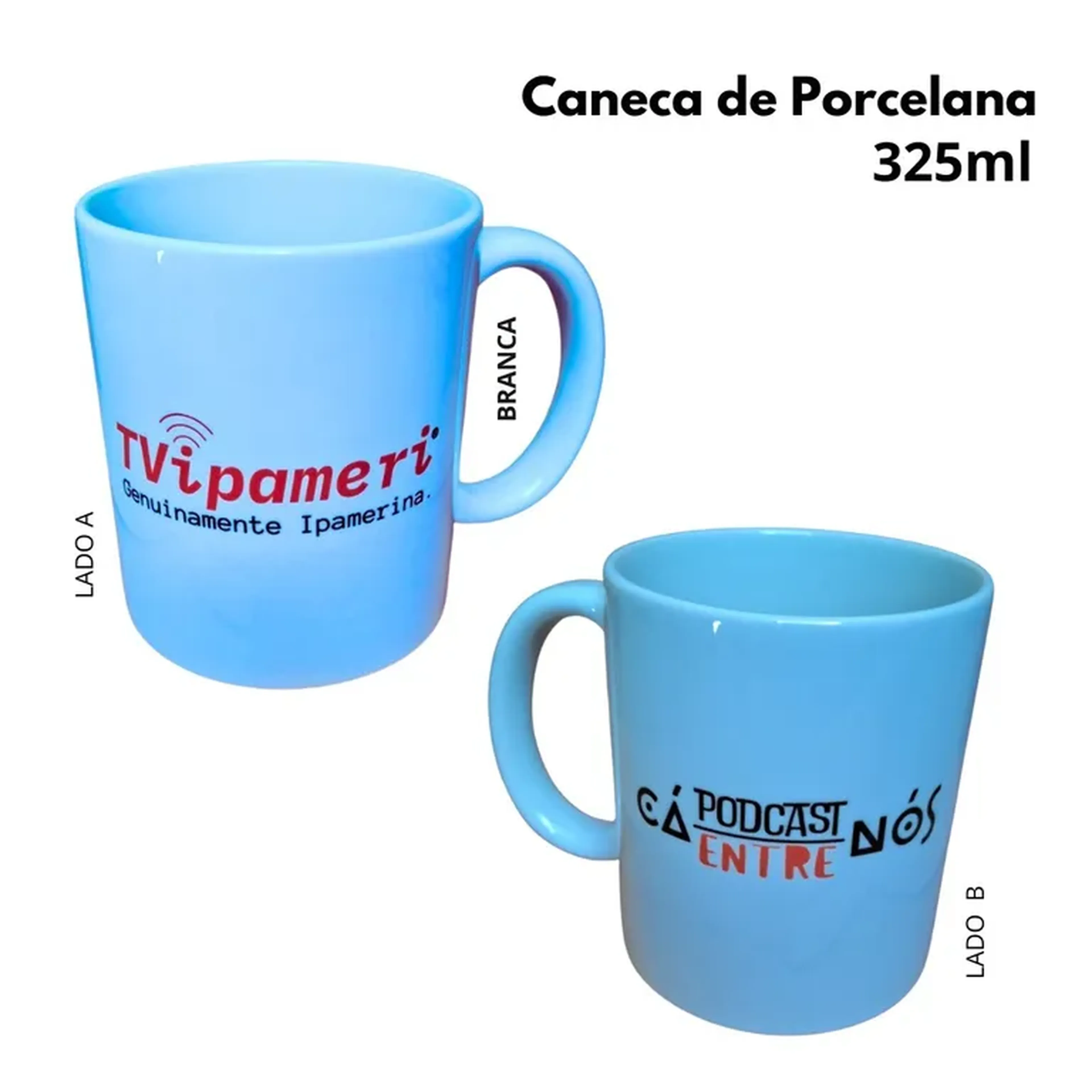 Caneca de Porcelana 325ml TV Ipameri imagem