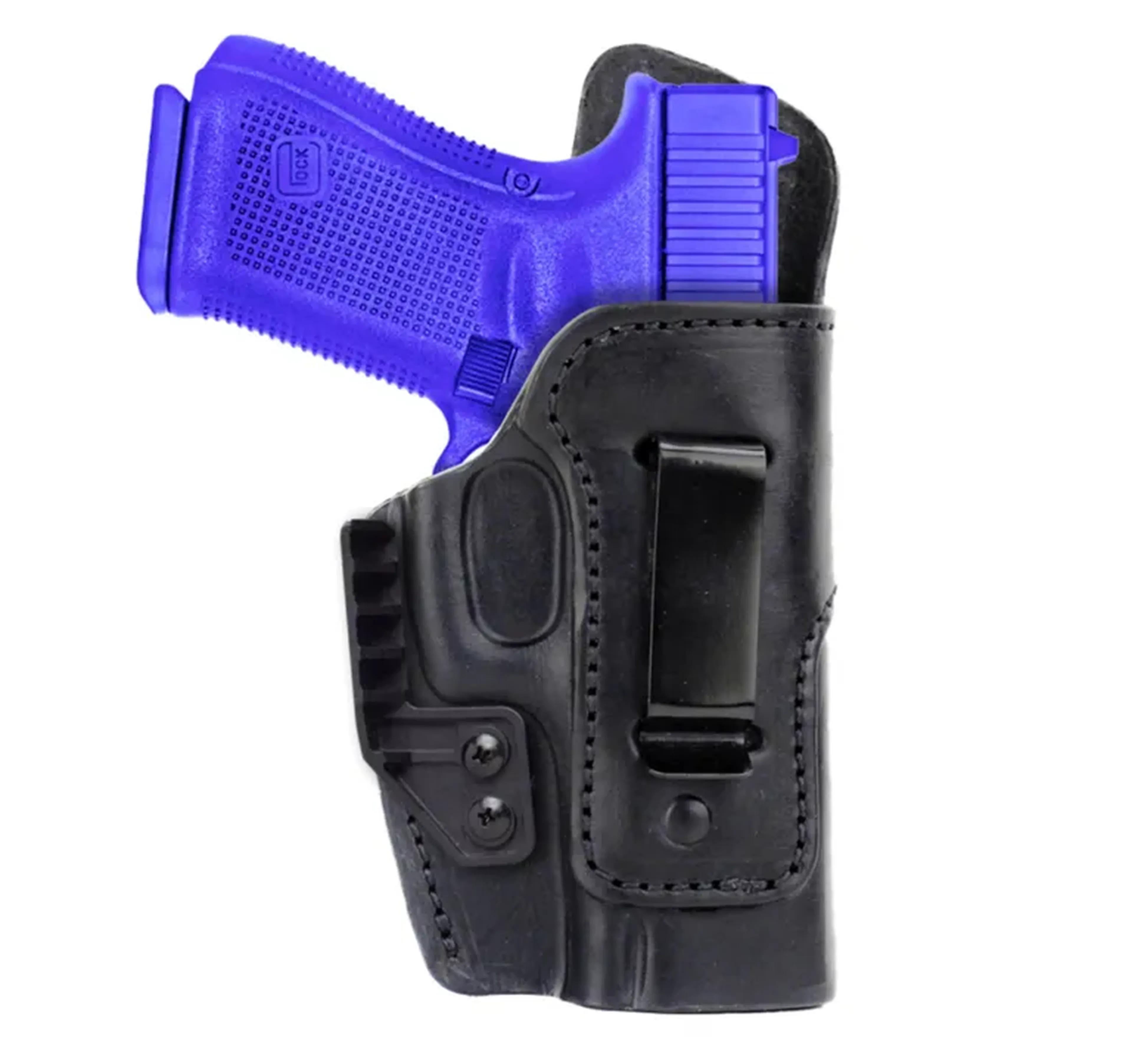 COLDRE DE COURO VELHO CURTEIRO SLIM FLAP GLOCK G19-G25 DESTRO imagem
