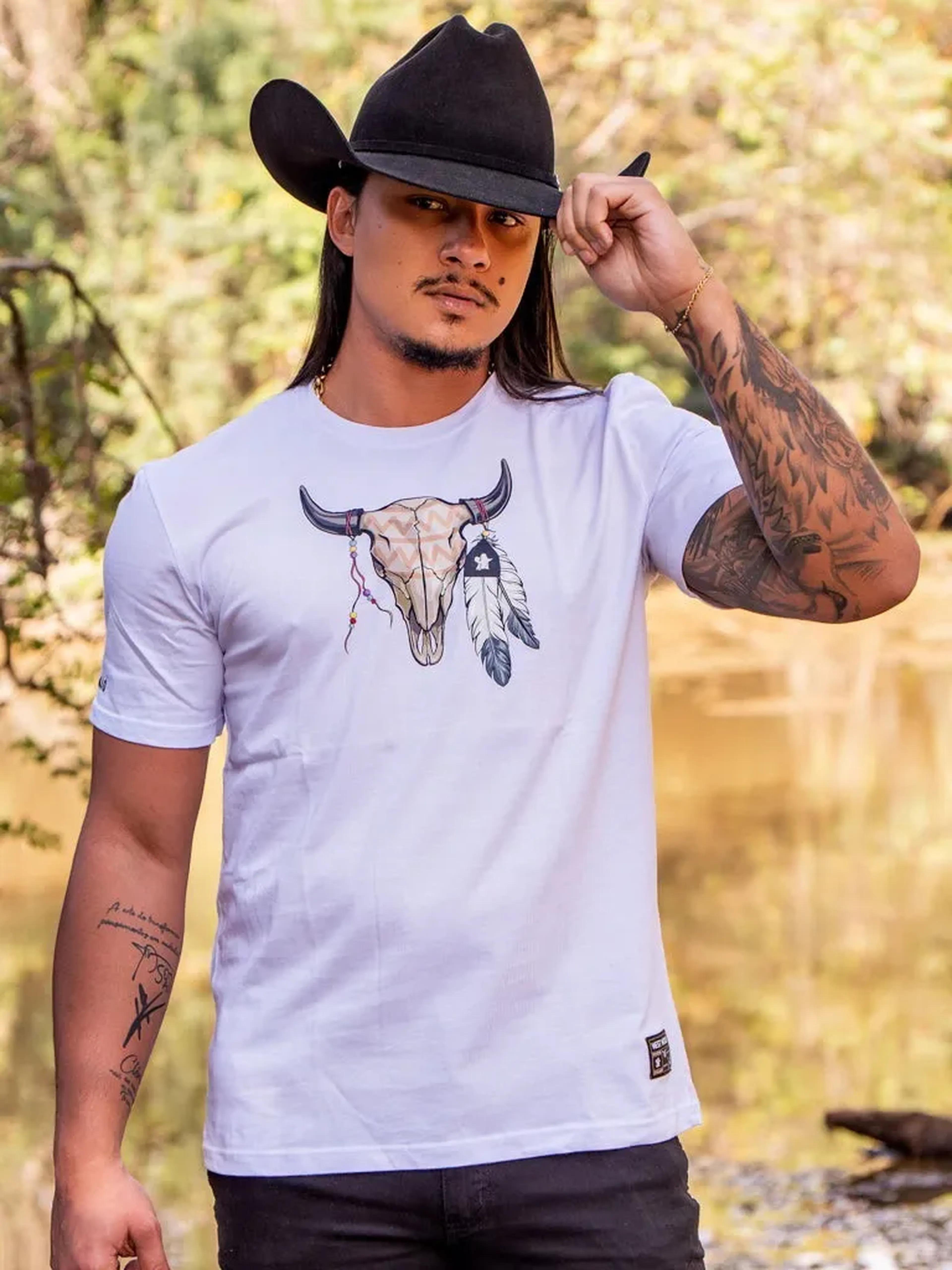 Camiseta Unissex Algodao Pima com Elastano - Cabeca de Boi imagem