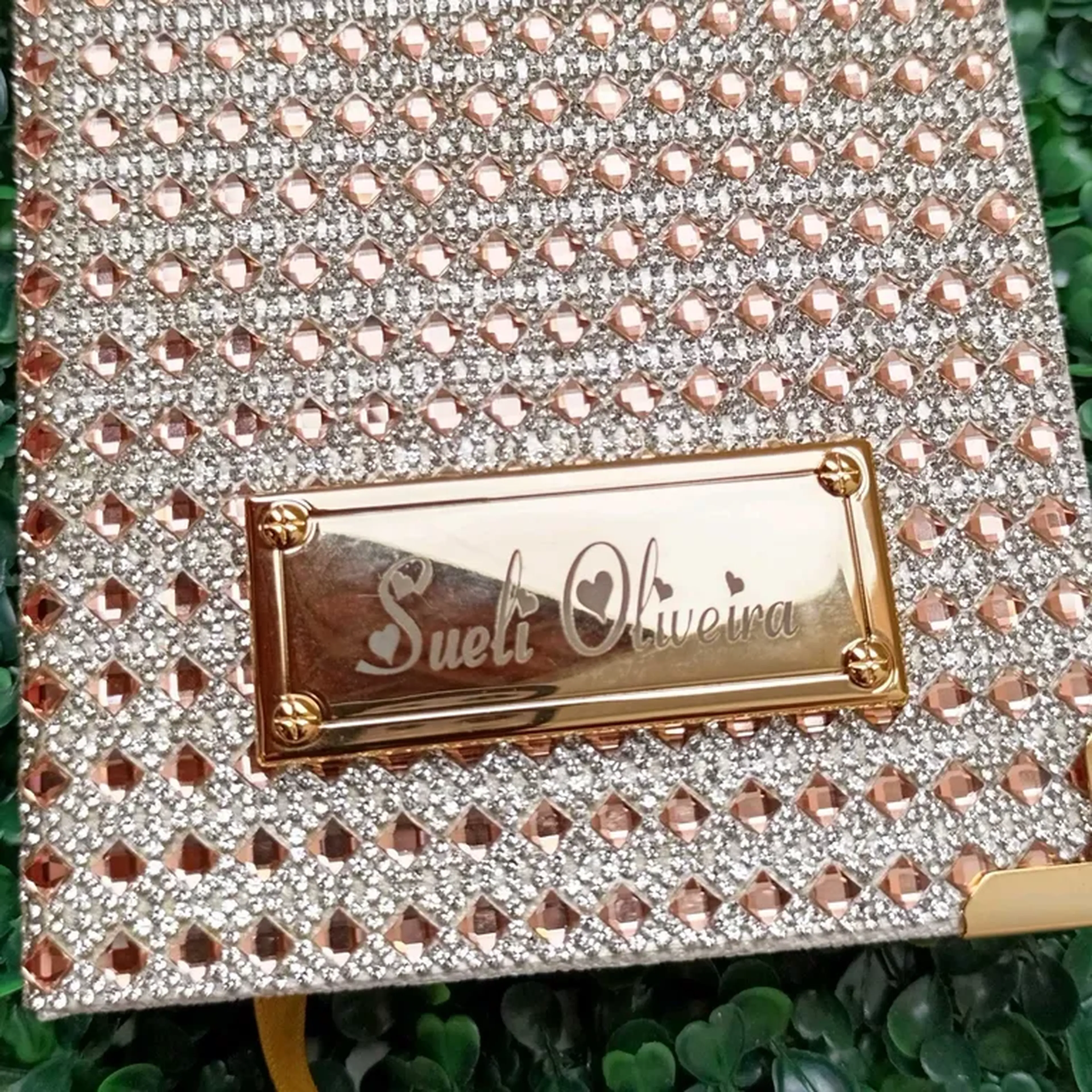 Bíblia Rose Gold Placas de gravação grande imagem