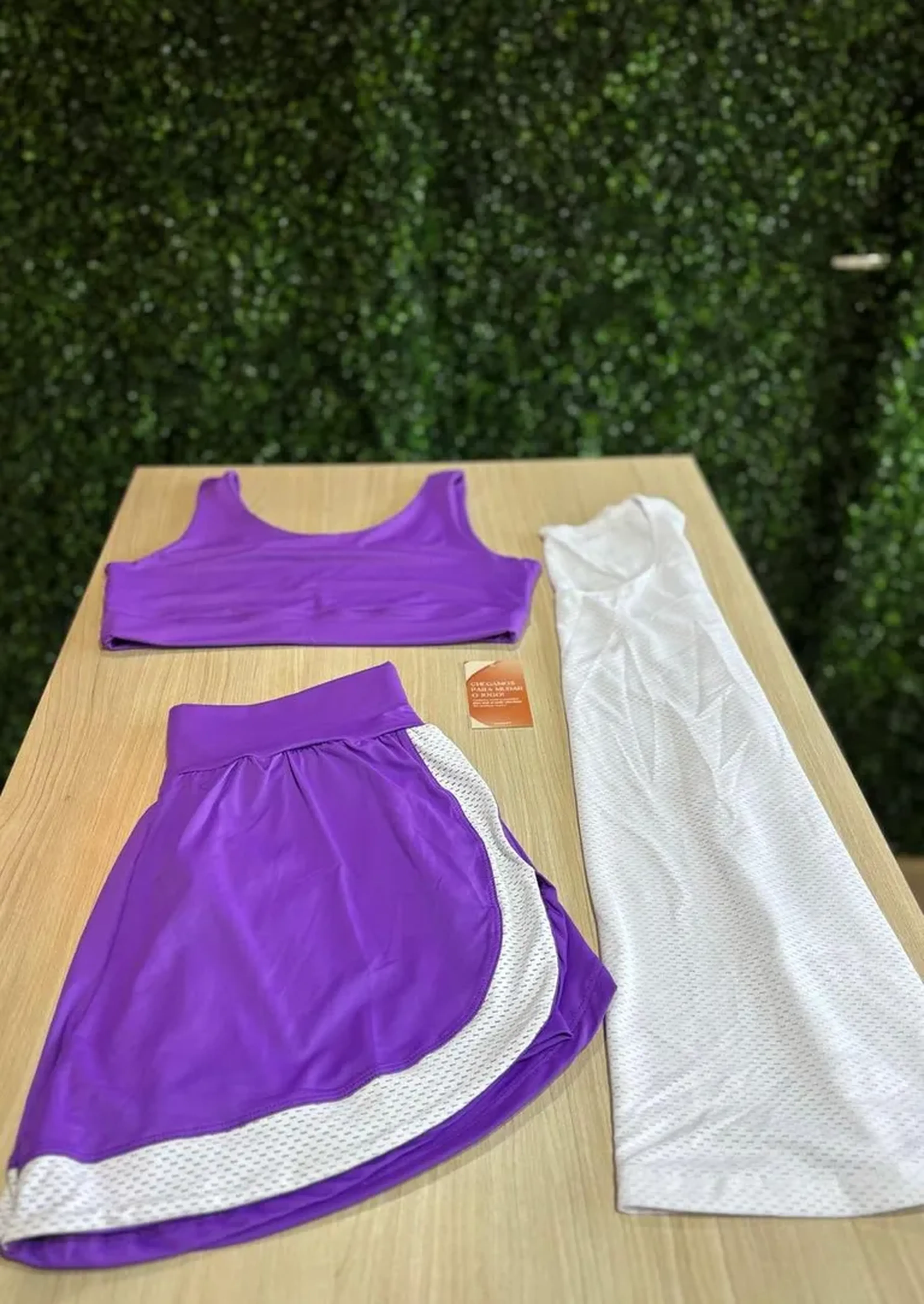 TRIJUNTO TAMANHO GG COR ROXO E BRANCO imagem