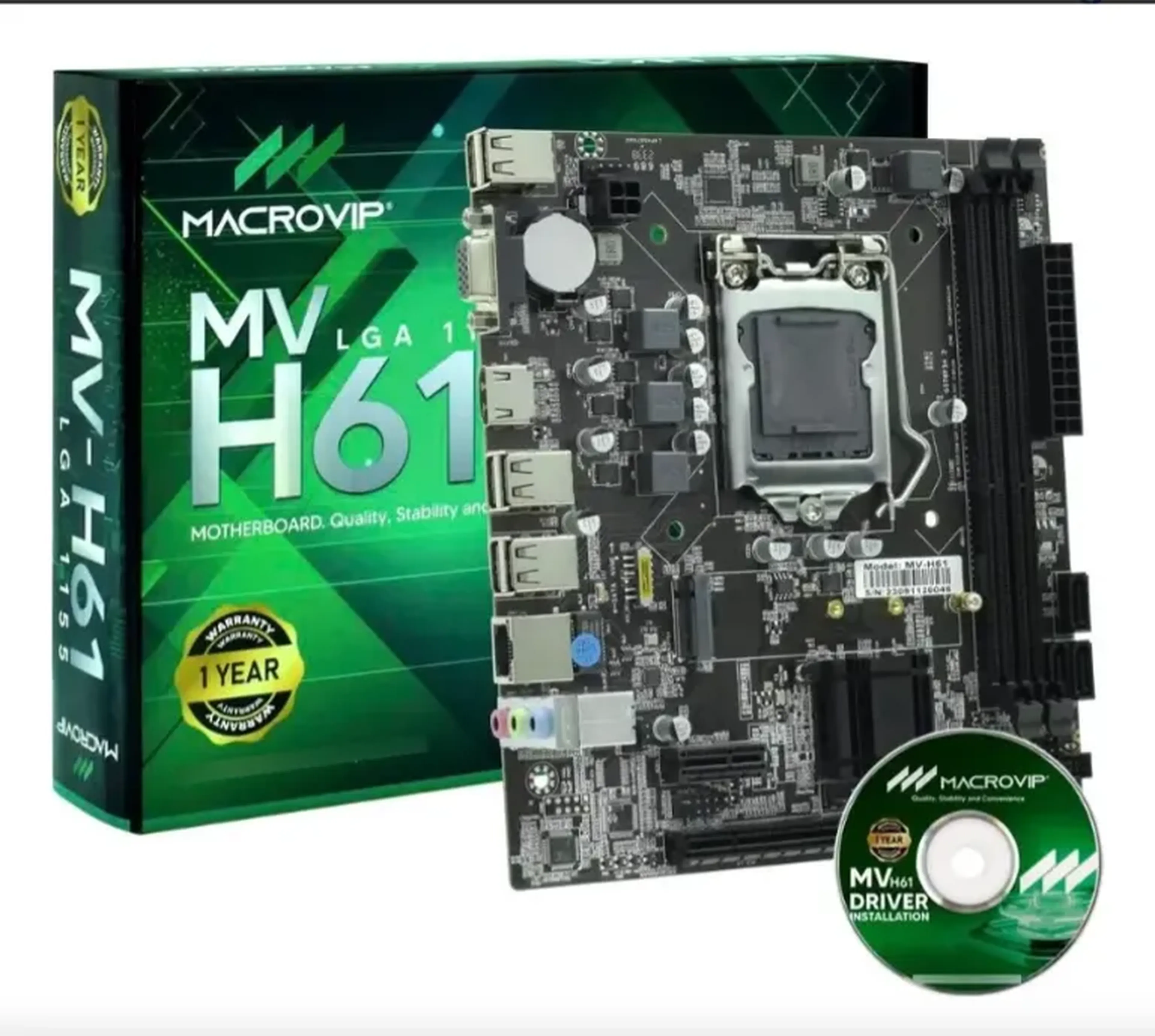 Placa Mãe Macrovip Mv-h61 Socket Lga 1155 imagem