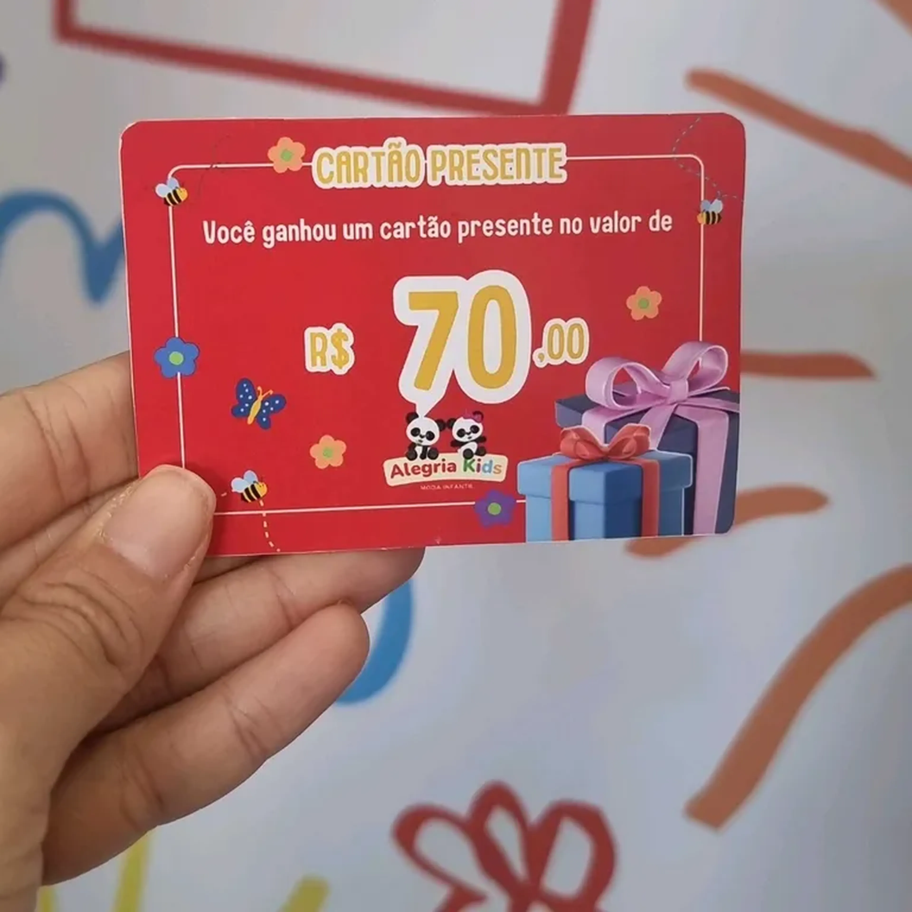 Cartão presente 70,00 imagem
