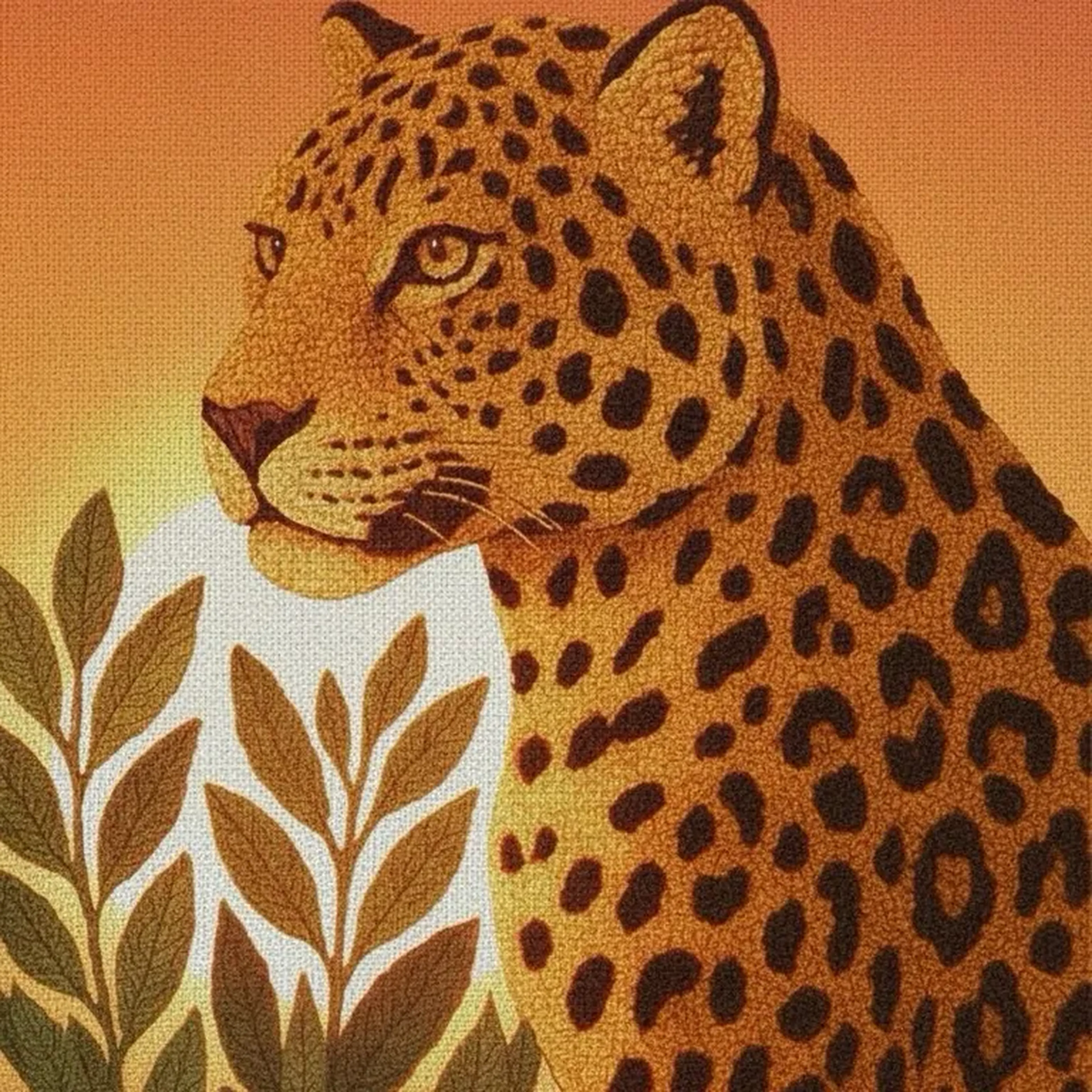 Obra Onça bordada imagem
