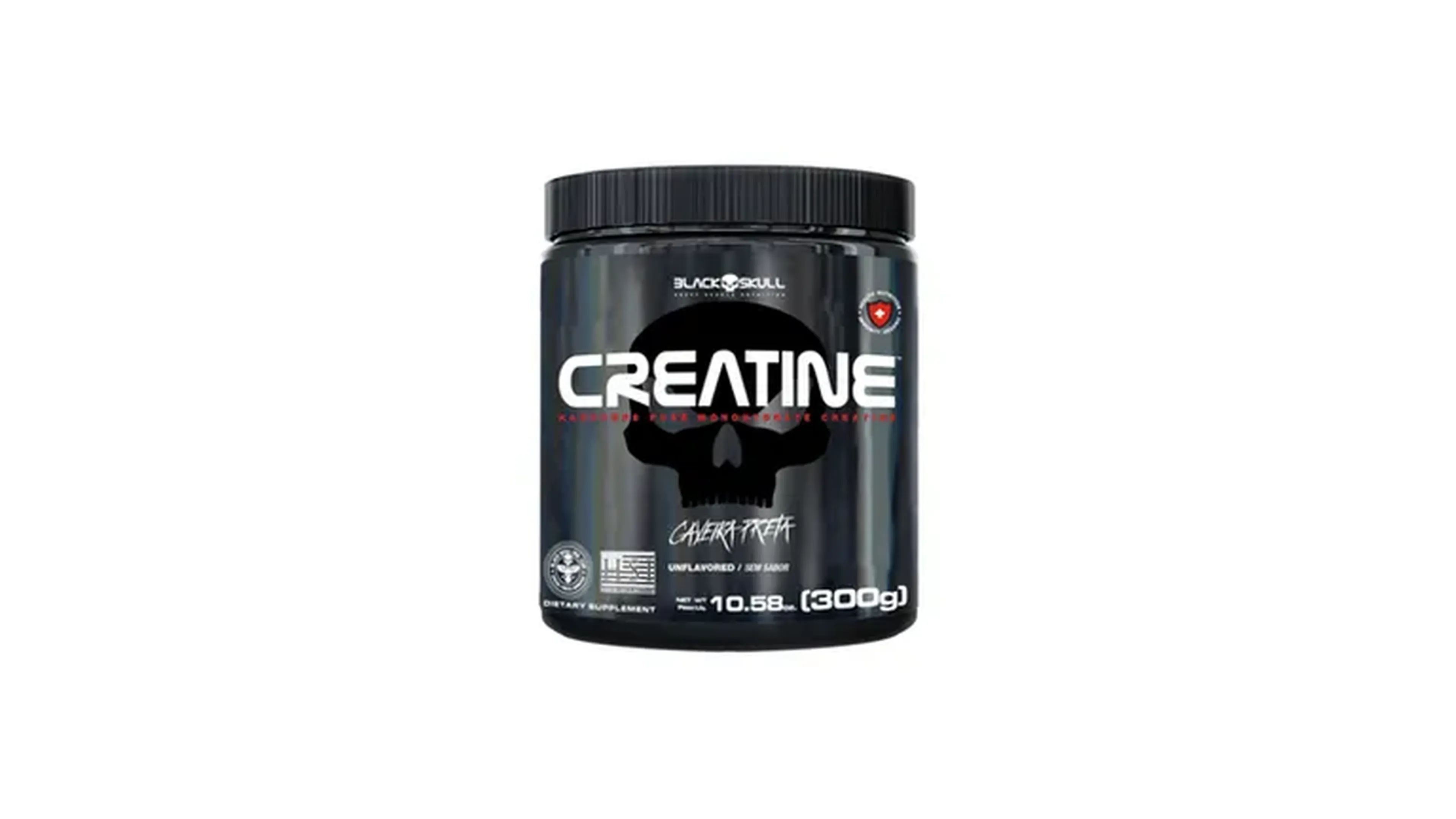 Creatina 300g Black skull Pura imagem