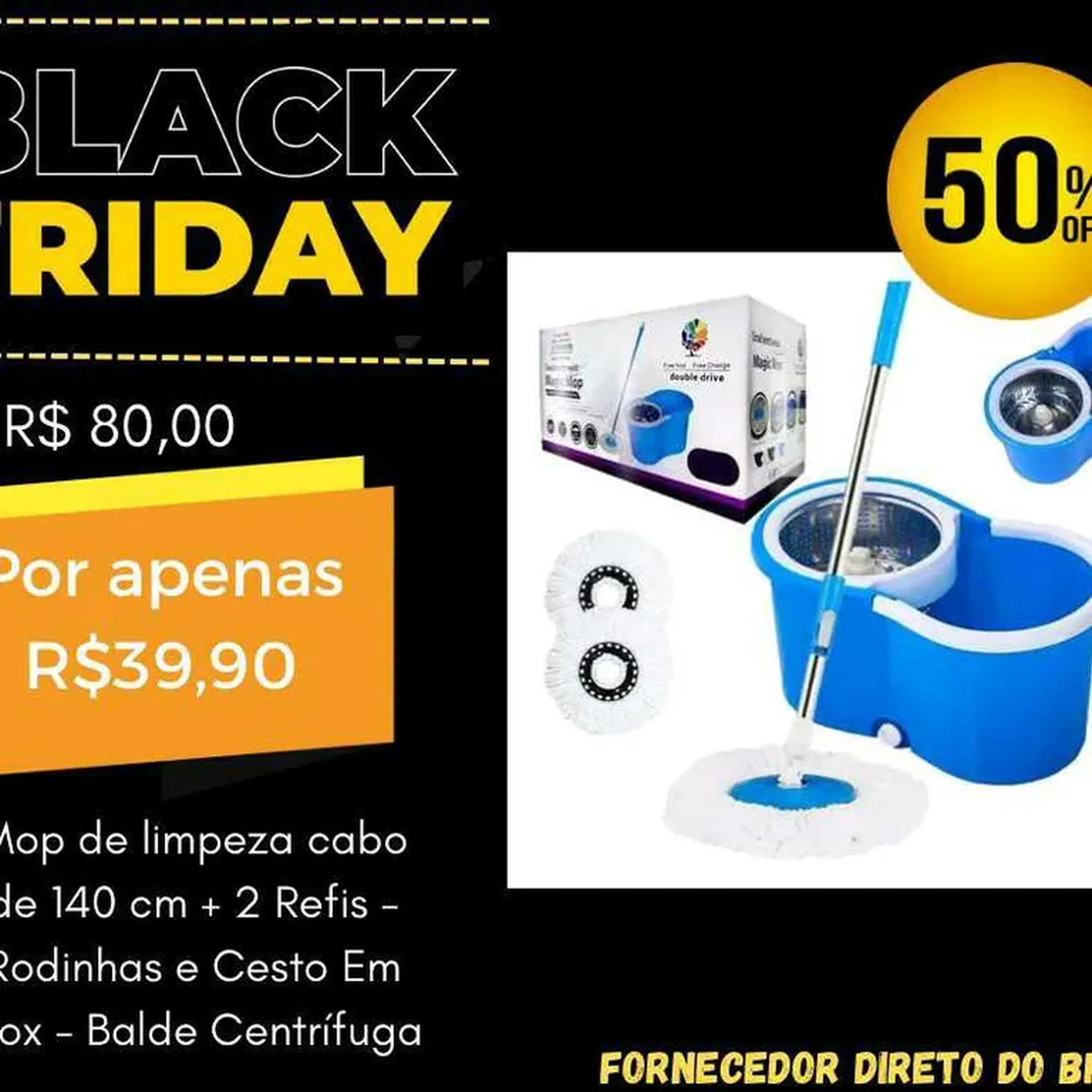 MOP RODO ESFREGÃO ESSE ACOMPANHA 2 KITS DE BRINDE imagem