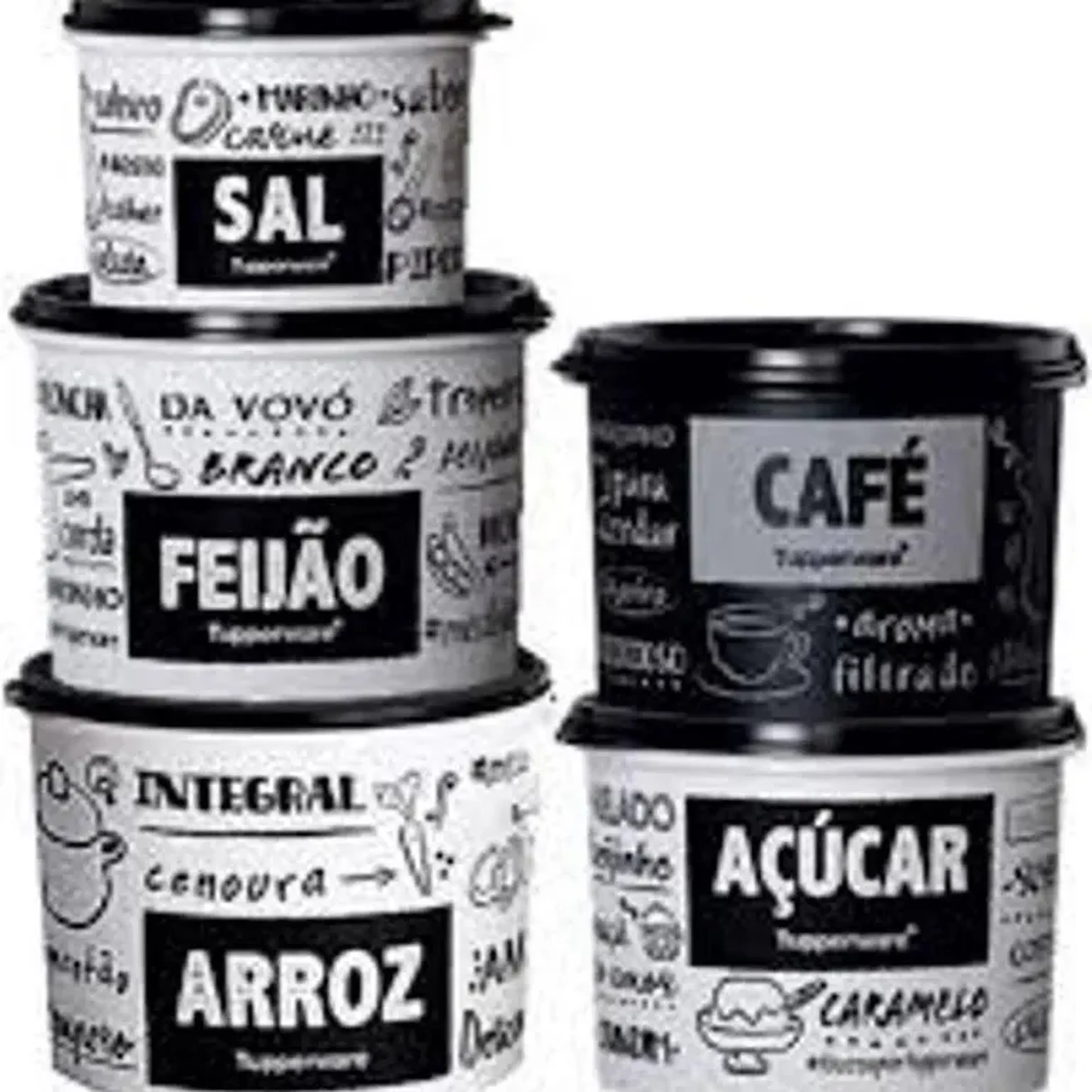 Kit 5 potes Tupperware imagem