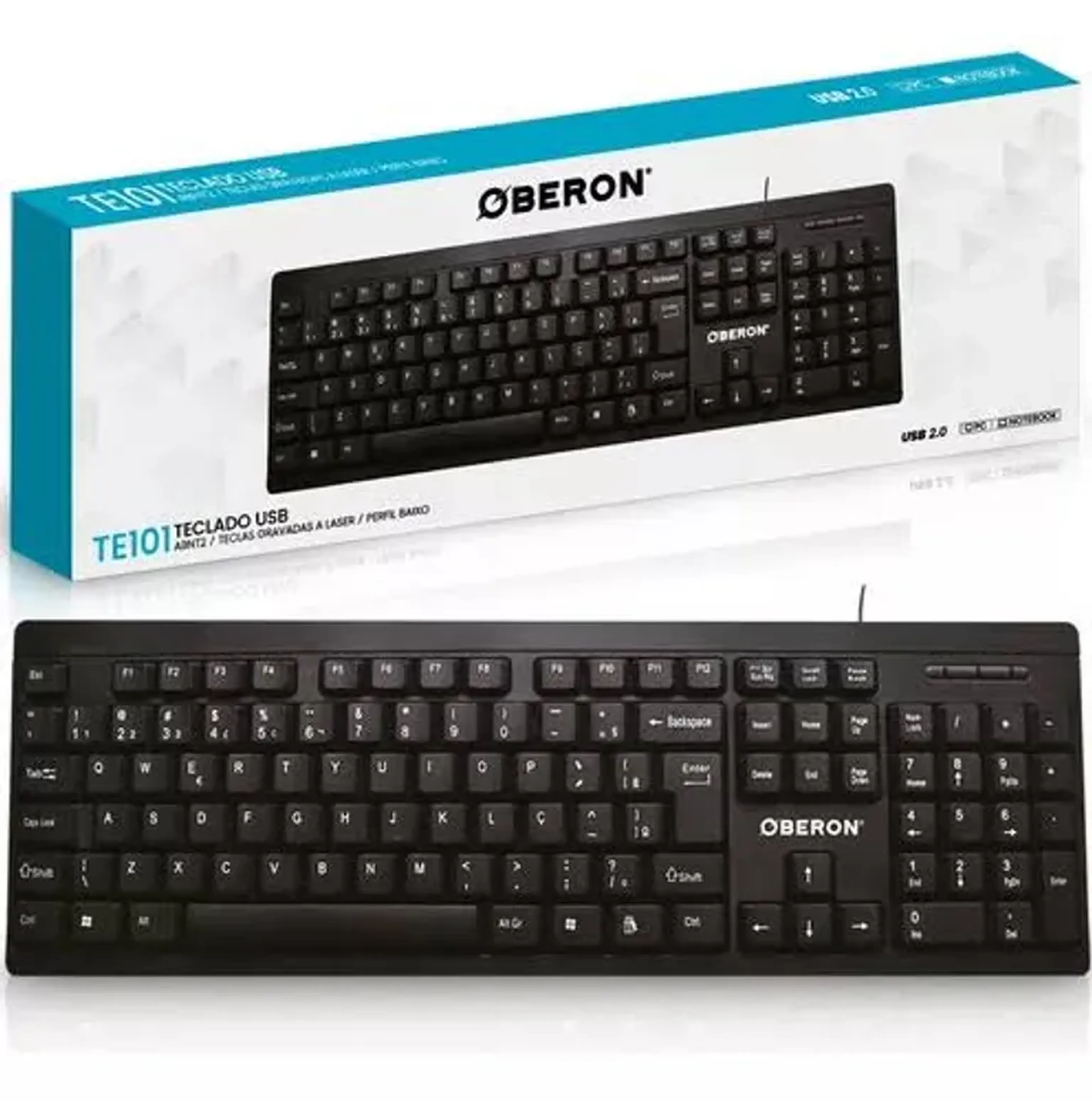 Teclado Computador Oberon Te-101 Teclas Macias Usb imagem