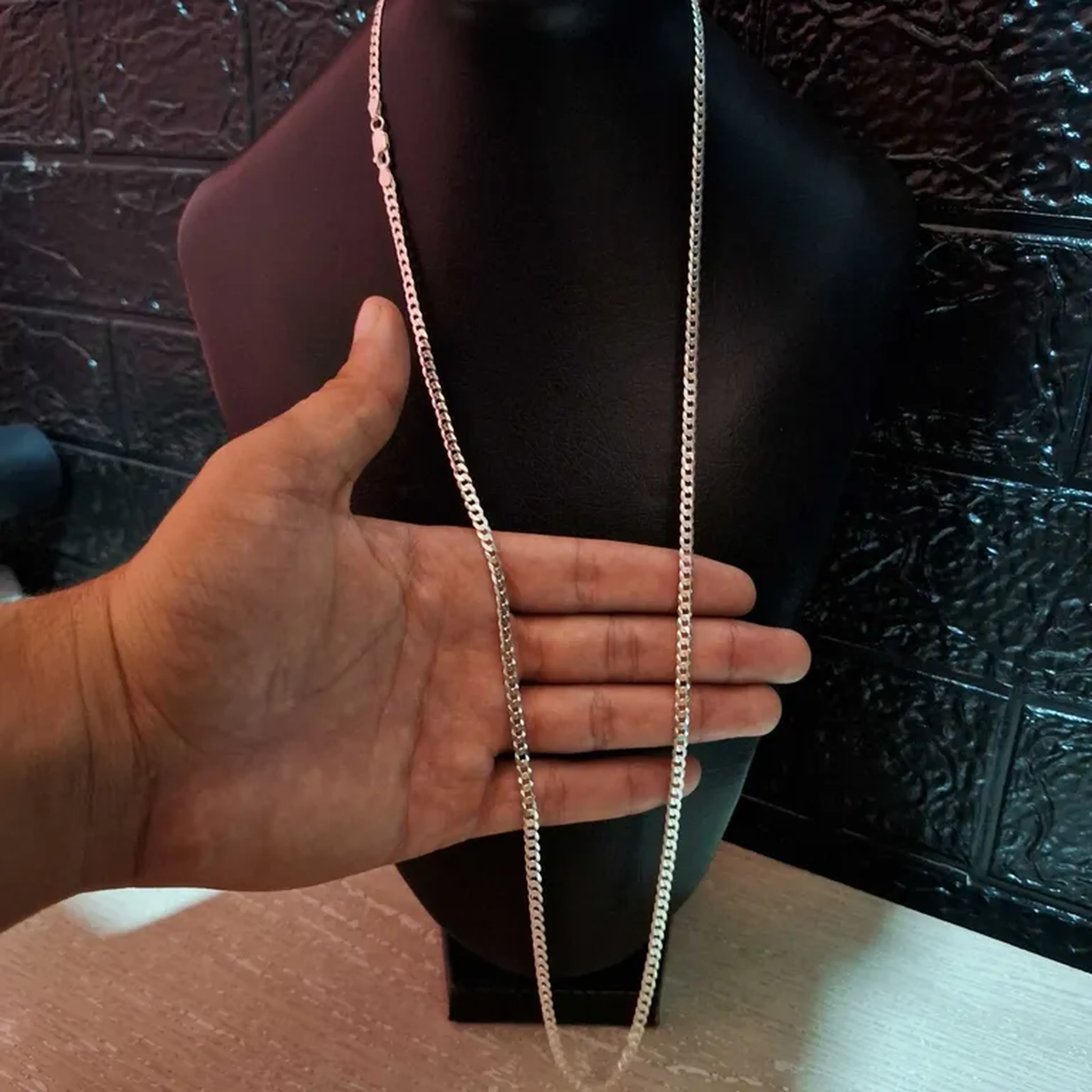 corrente de 4mm 80cm escamada 🇮🇹 imagem